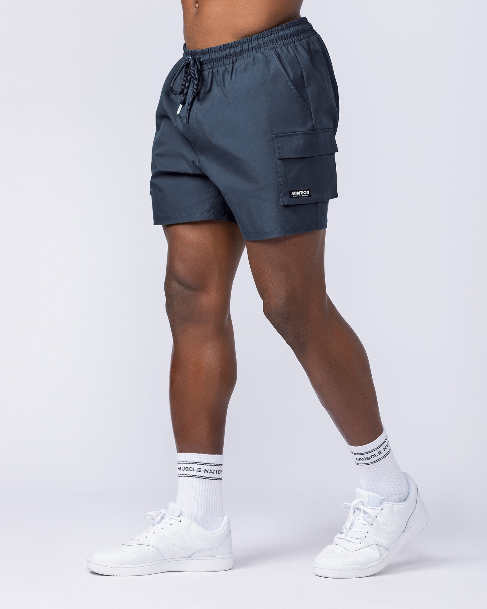 Daily Cargo 5" Shorts - Navy (Silicon Logo)