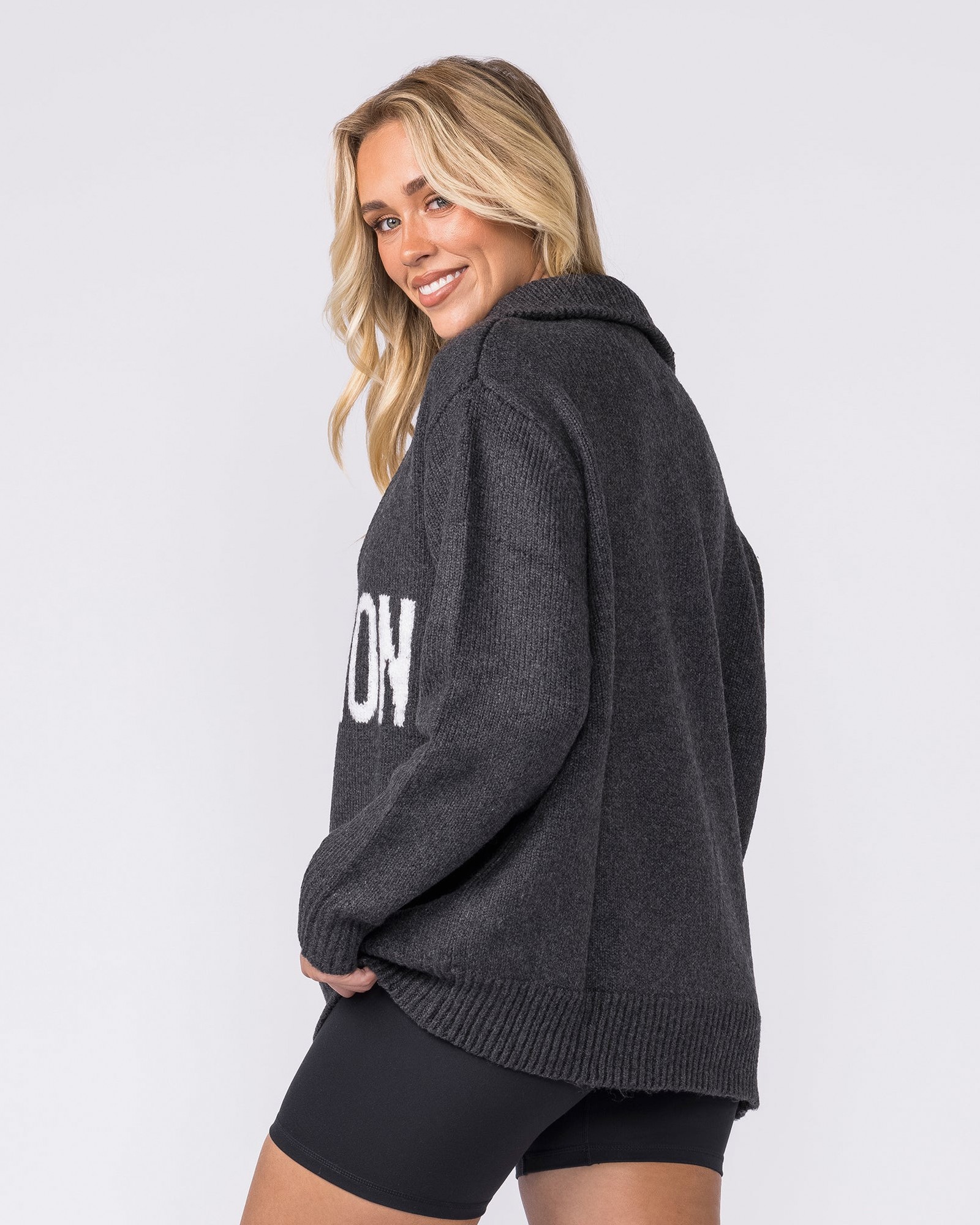 Heritage Oversized Knit - Black Marl