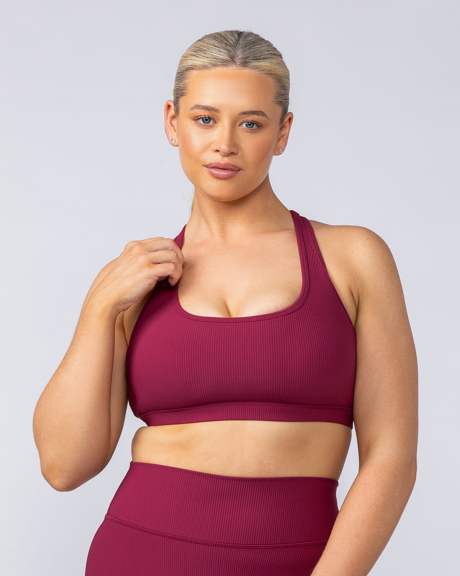 Drew Rib Bra - Rose Bud