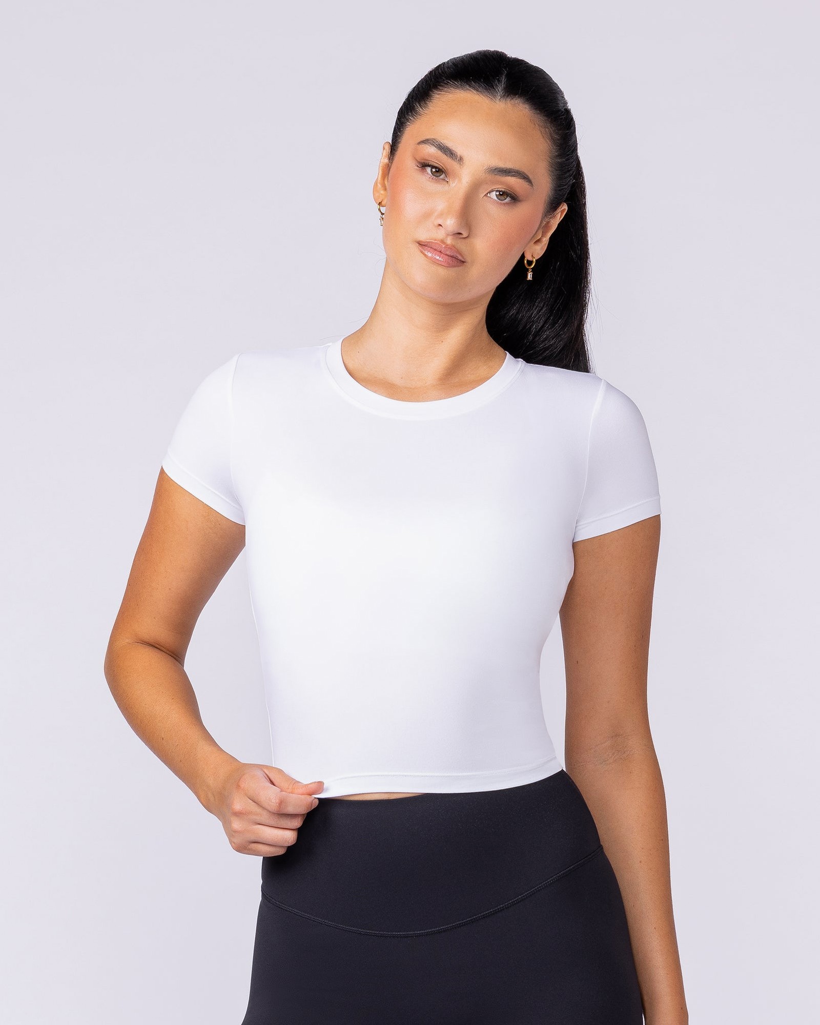 Essential Cropped Tee - White