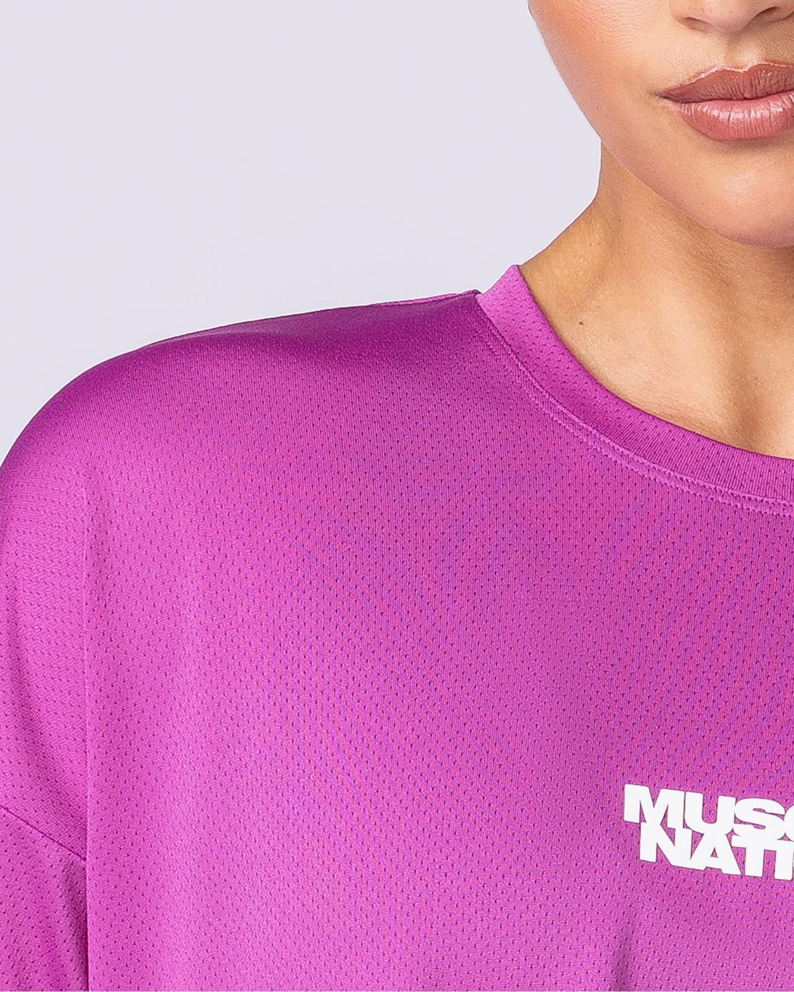 Boxy Training Tee - Radiant Orchid