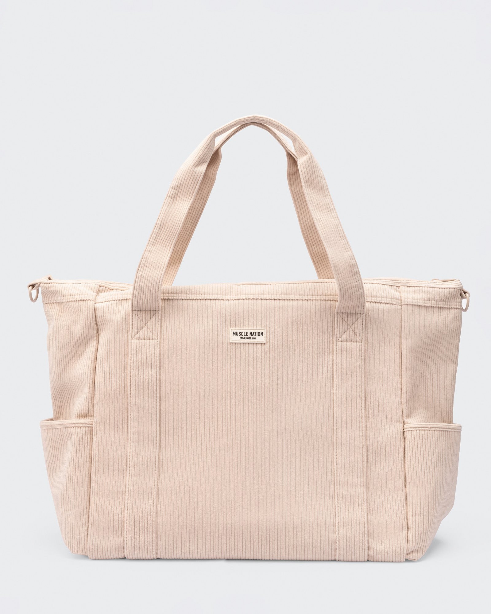 Muscle Nation Corduroy Tote Bag - Soft Beige