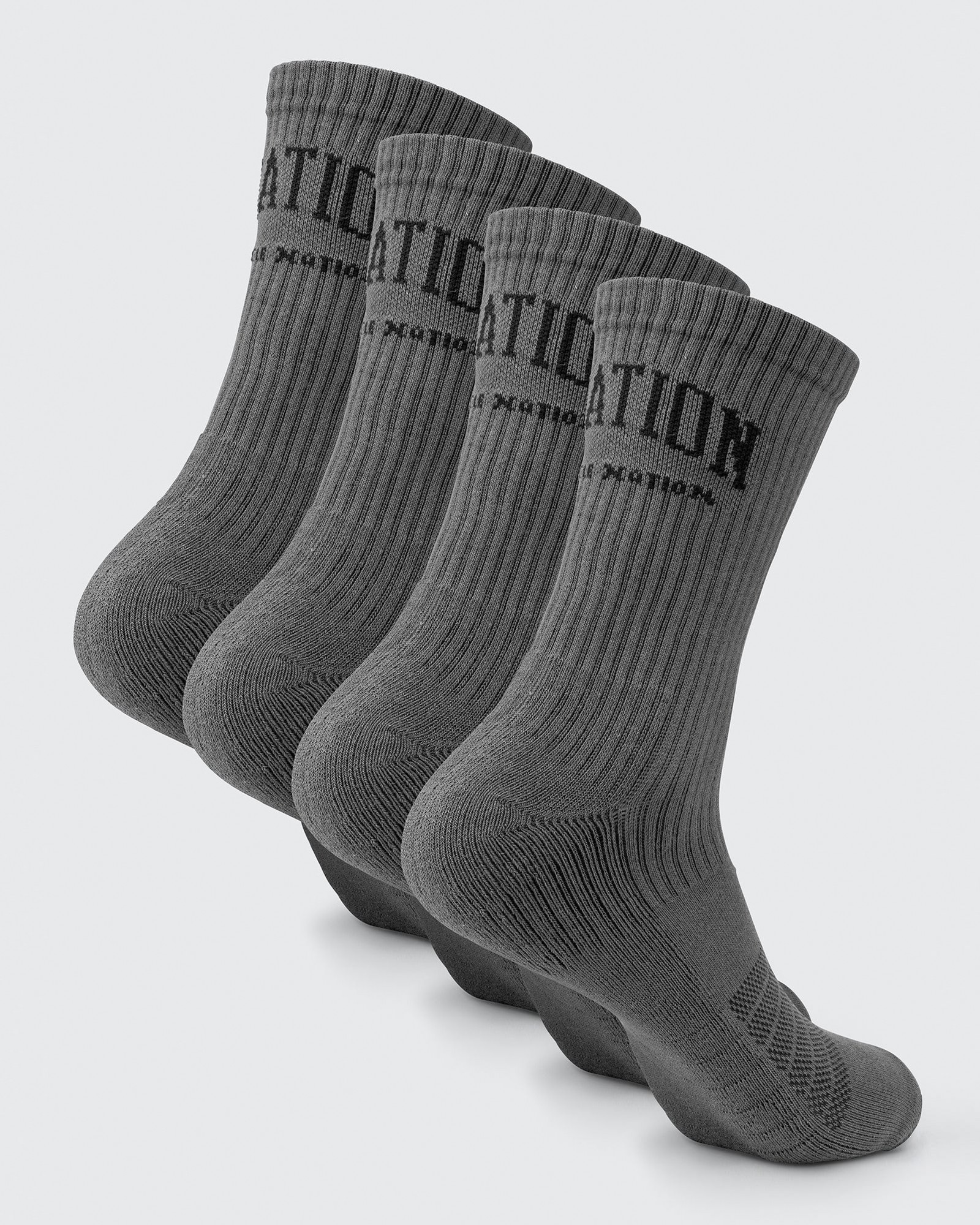 Mens Varsity Crew Sock (2x Pack) - Charcoal