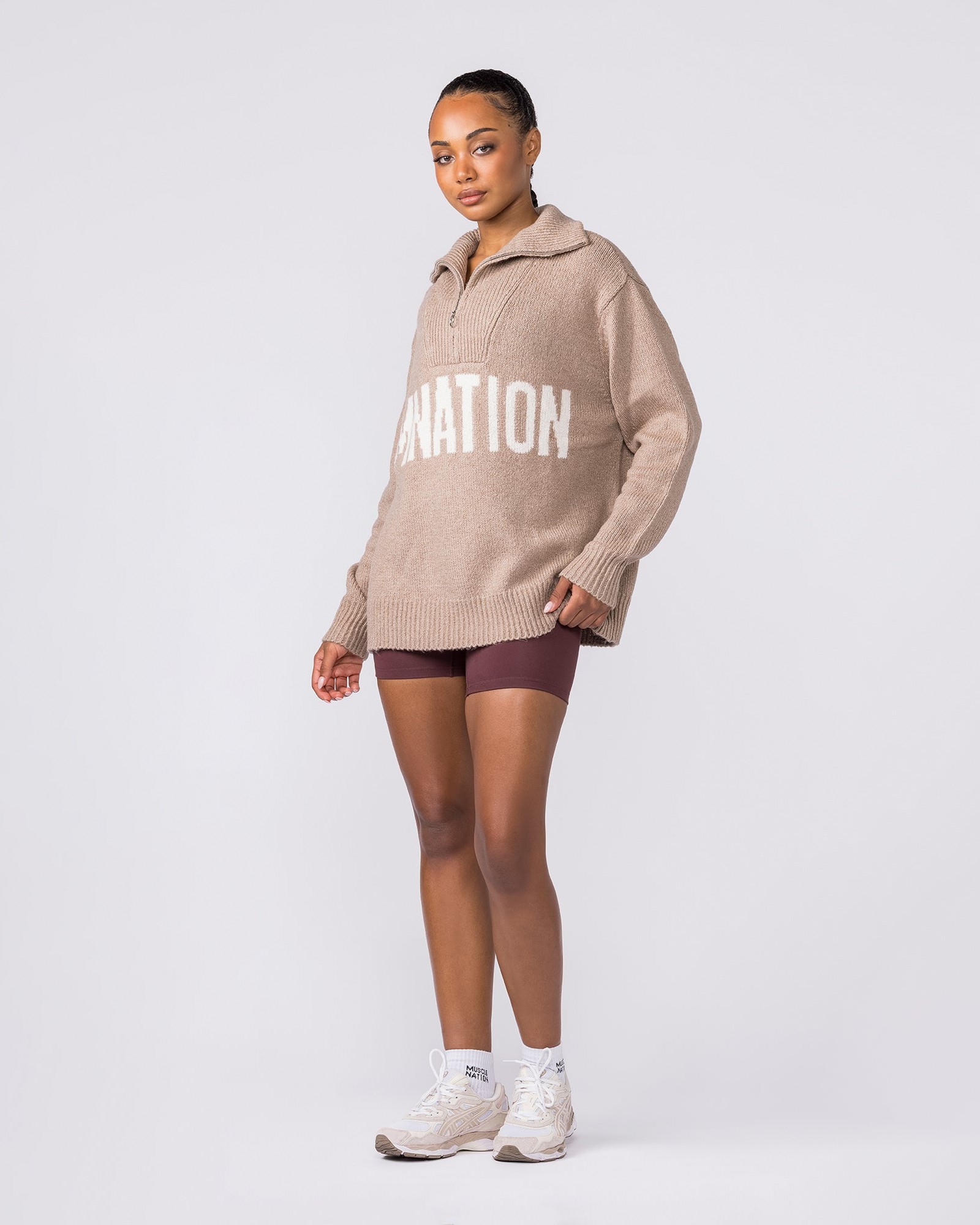 Heritage Oversized Knit - Fossil