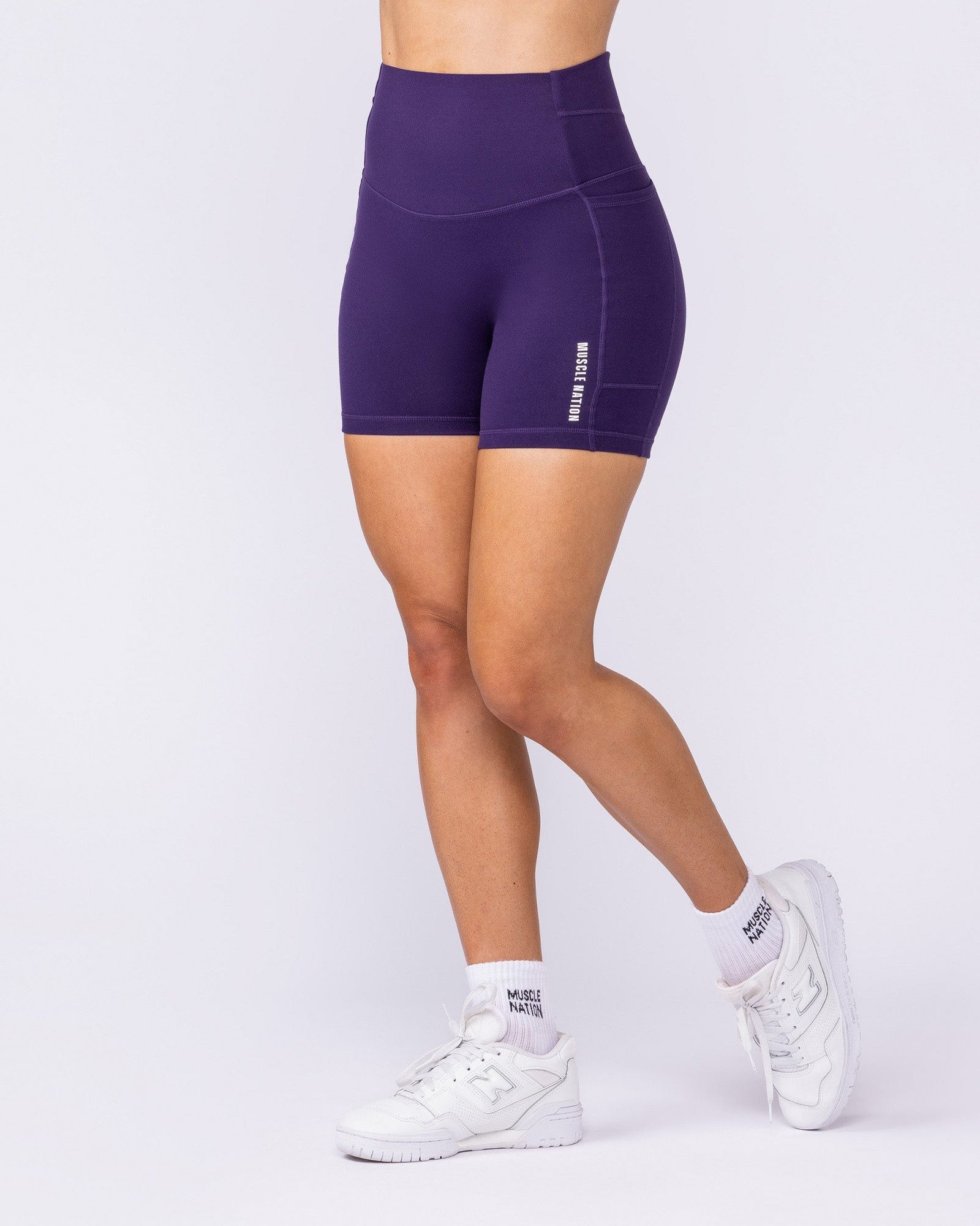 Unrivalled Everyday Pocket Bike Shorts - Dark Purple
