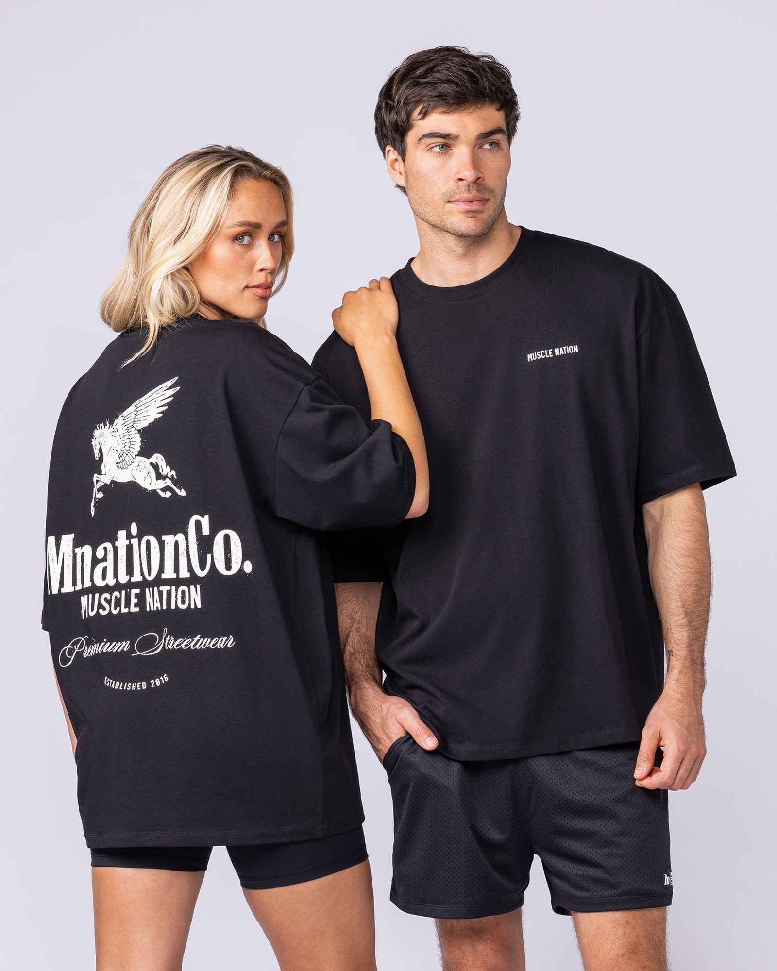 Pegasus Oversized Tee - Black