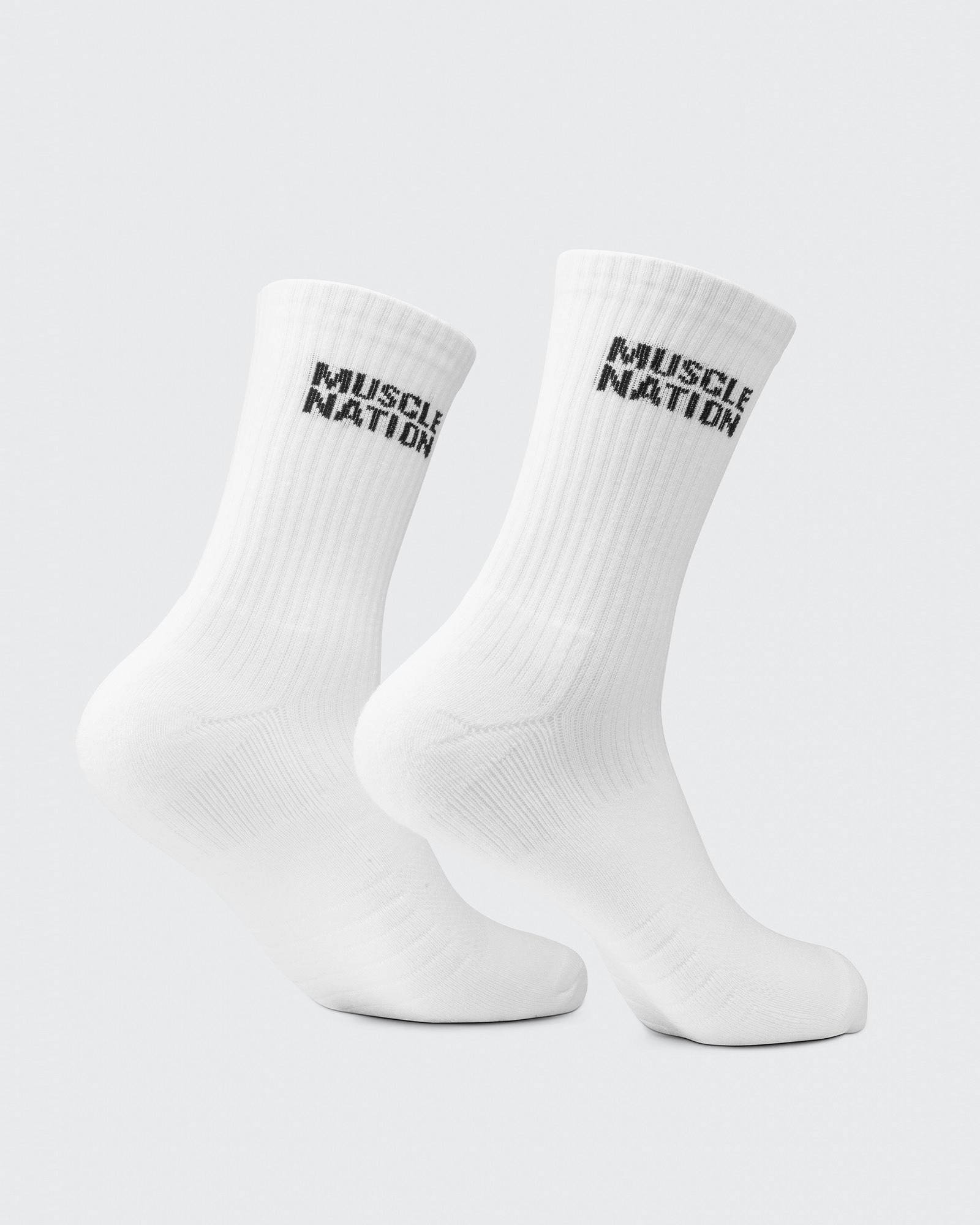 Mens Essential Crew Socks (2x Pack) - White