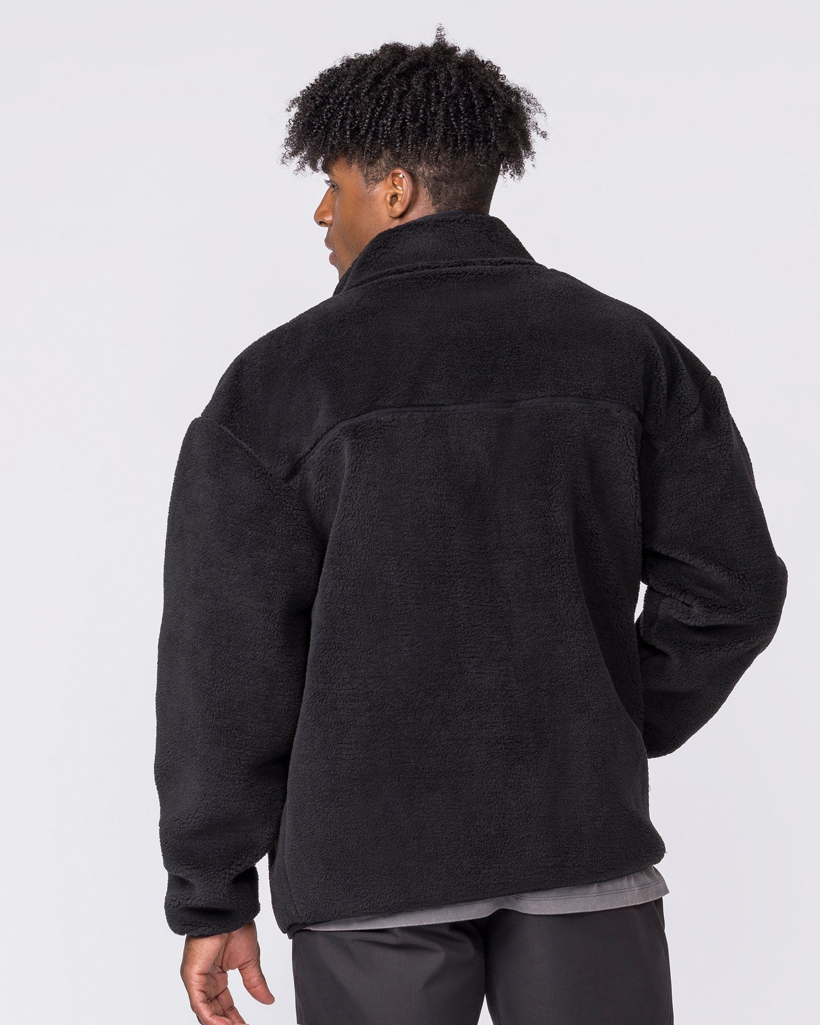 Nomad Sherpa Zip Through Jacket - Black