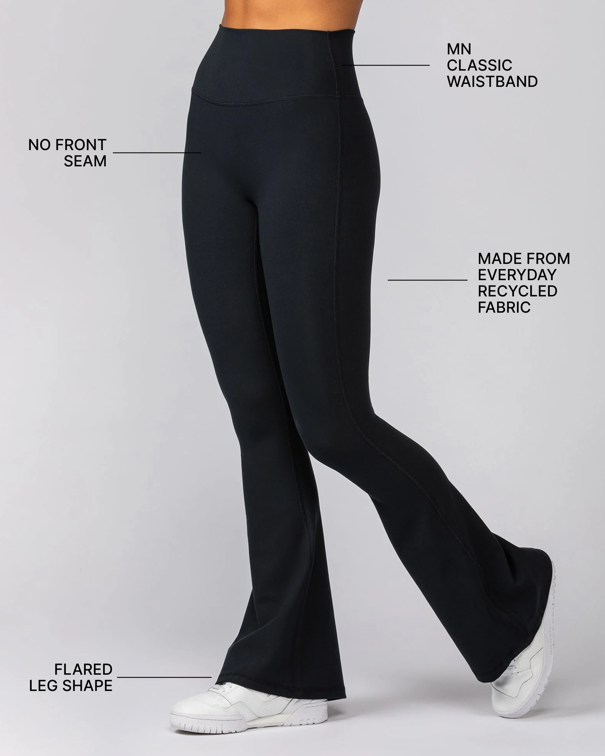 Zero Rise Everyday Flare Leggings - Black