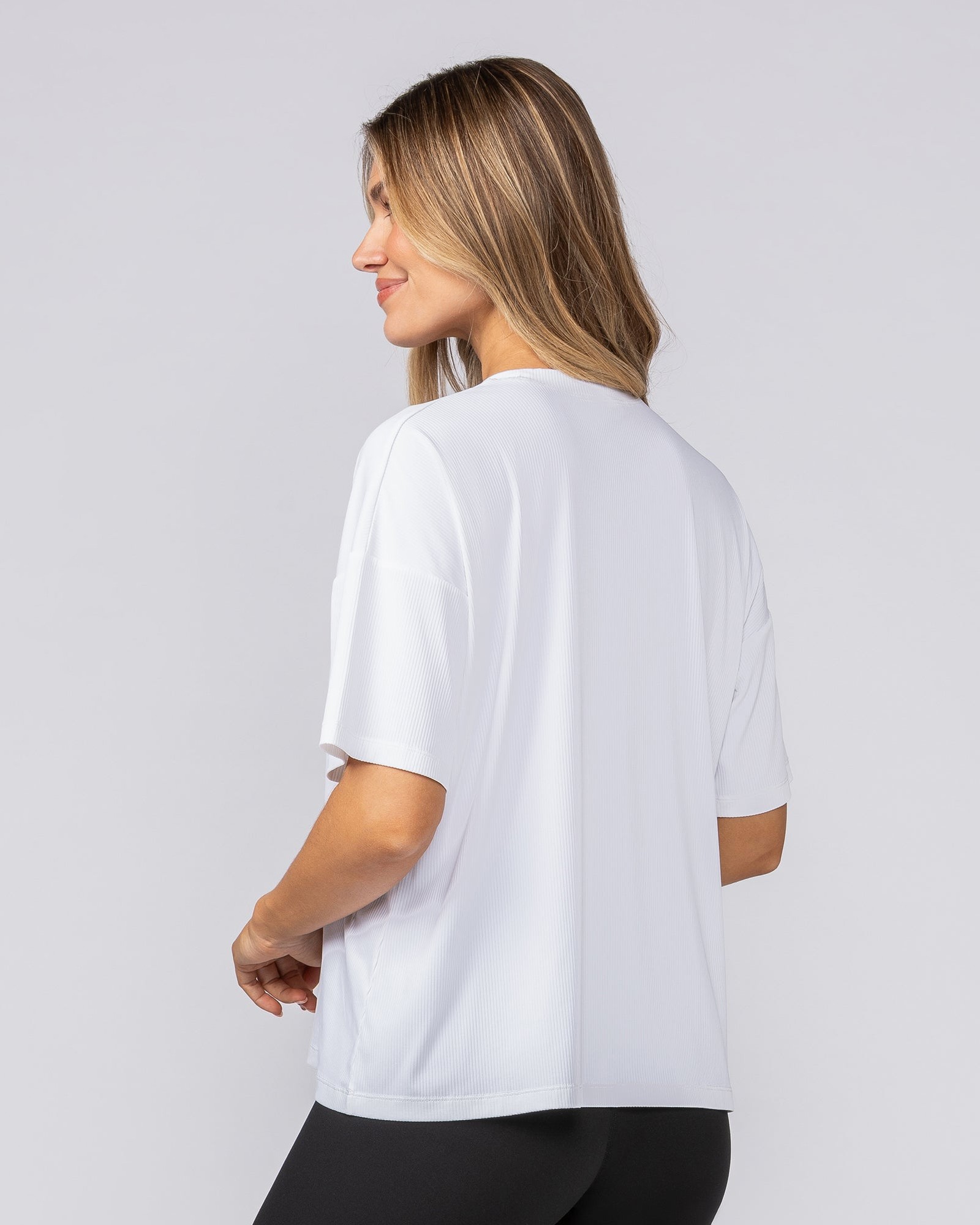 Rib Boxy Training Tee - White