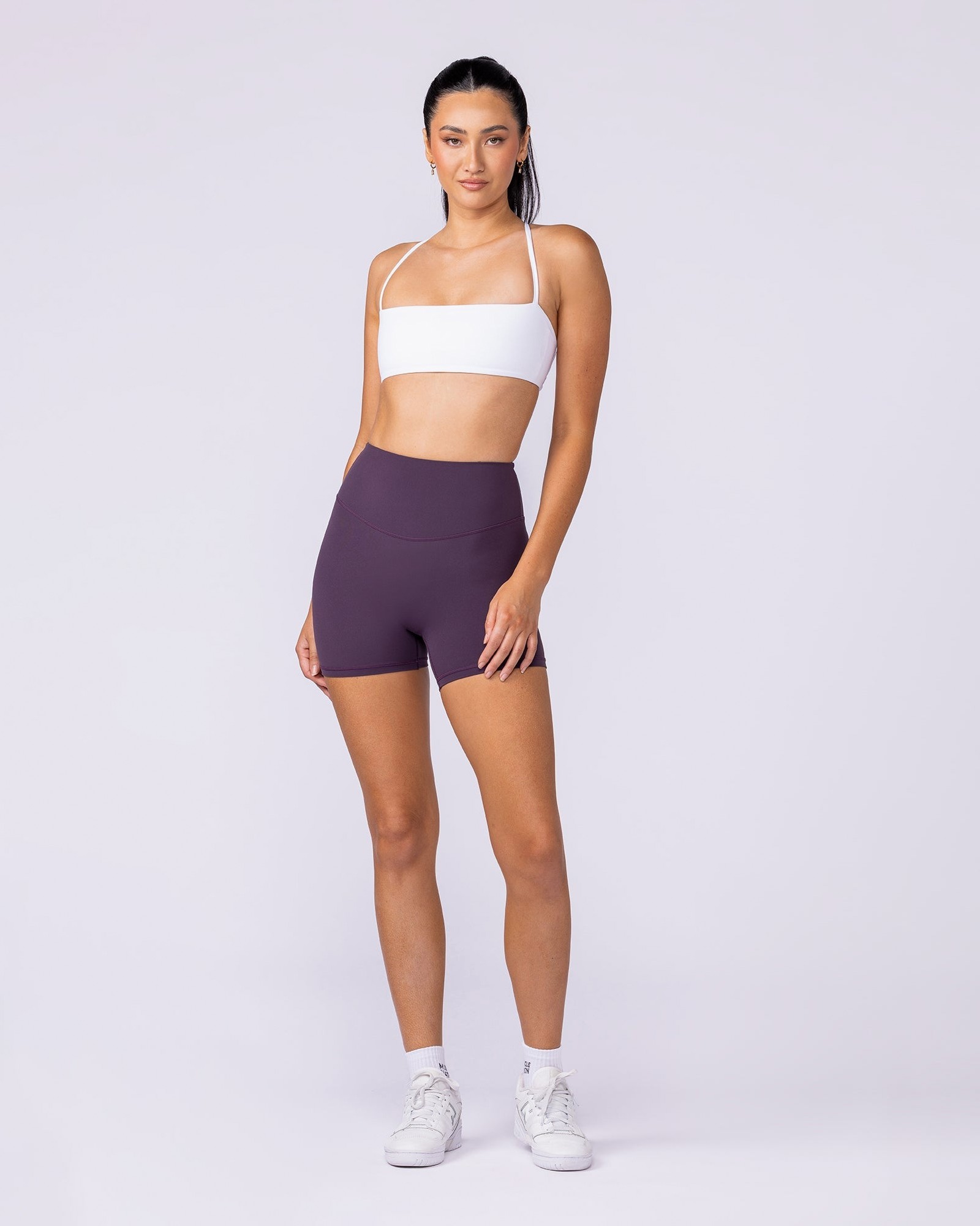 Aura Back Pocket Midway Shorts - Midnight Plum