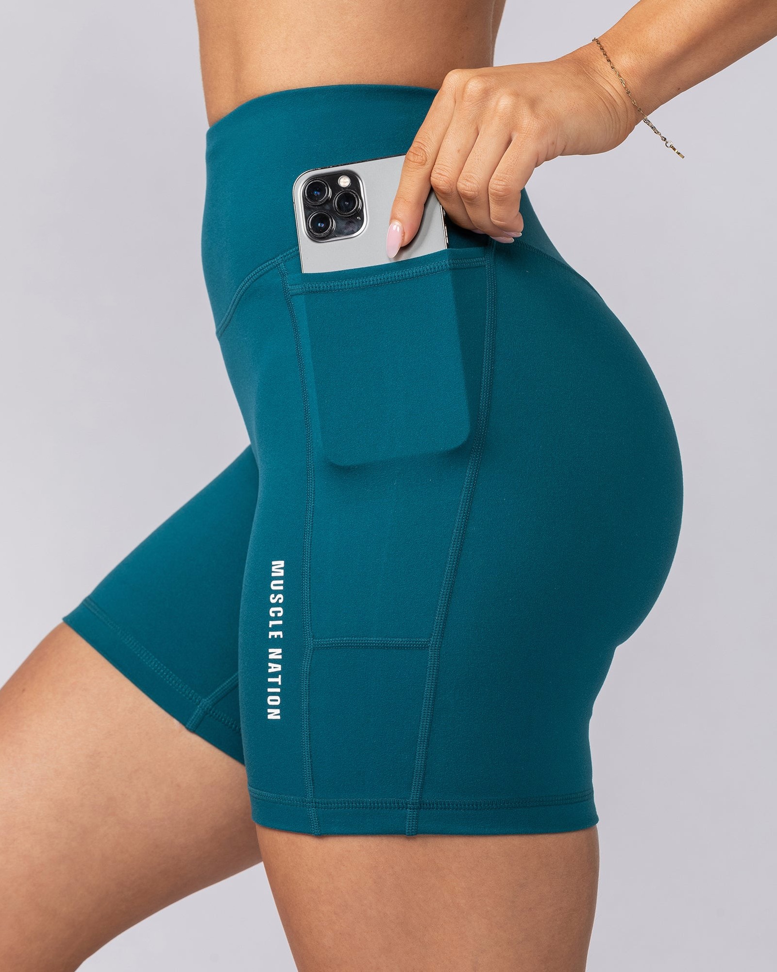 Everyday Pocket Bike Shorts - Deep Teal