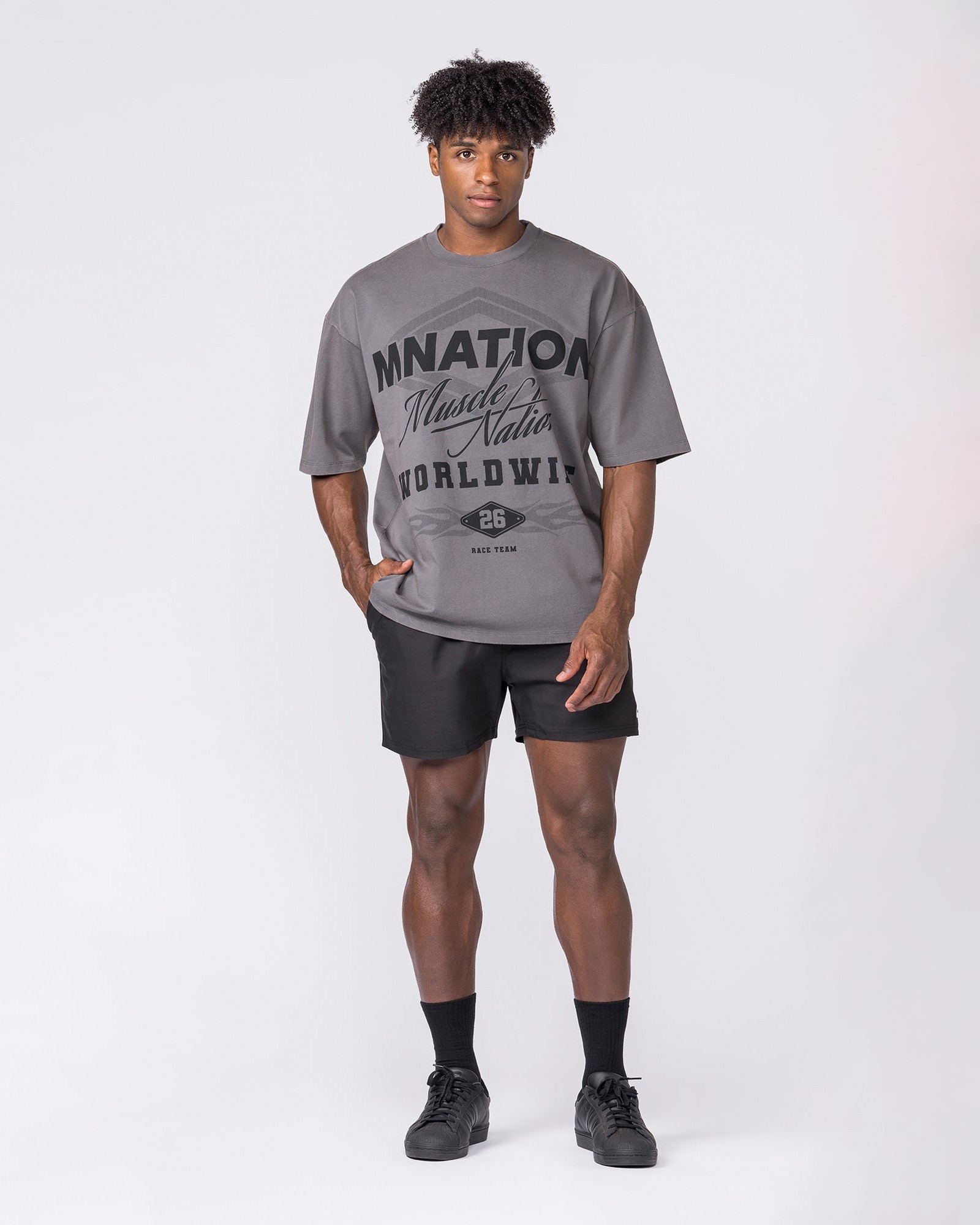 Racing Oversized Vintage Tee - Washed Tornado