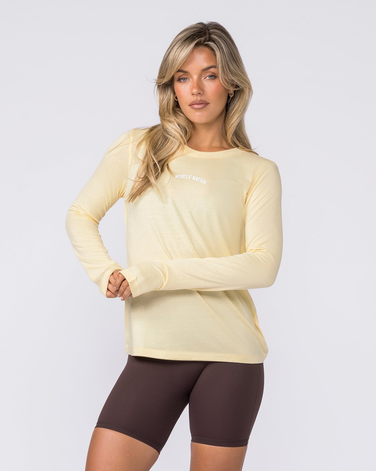 Routine Long Sleeve Top - Panna Cotta