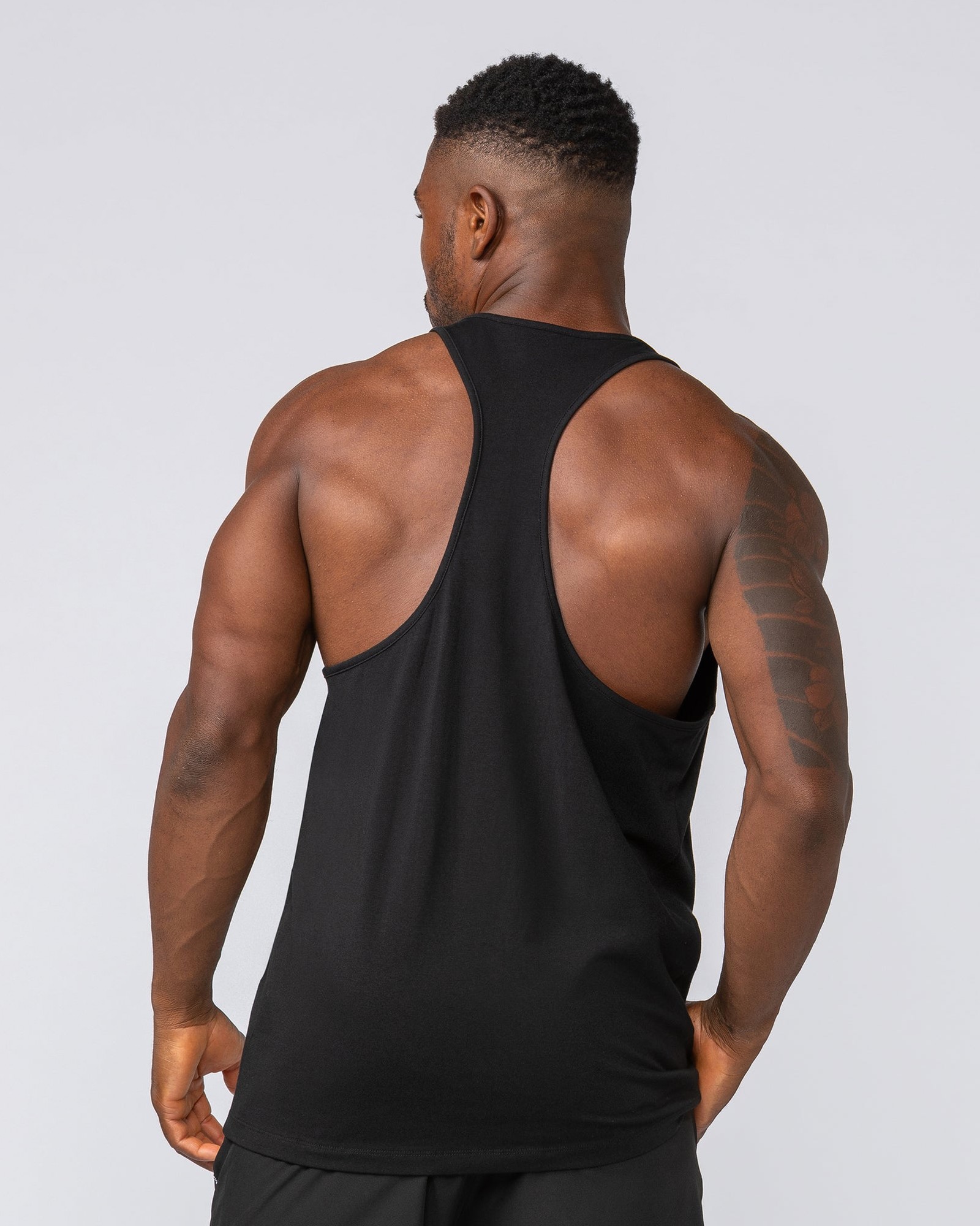 Infinite Y Back Singlet - Black