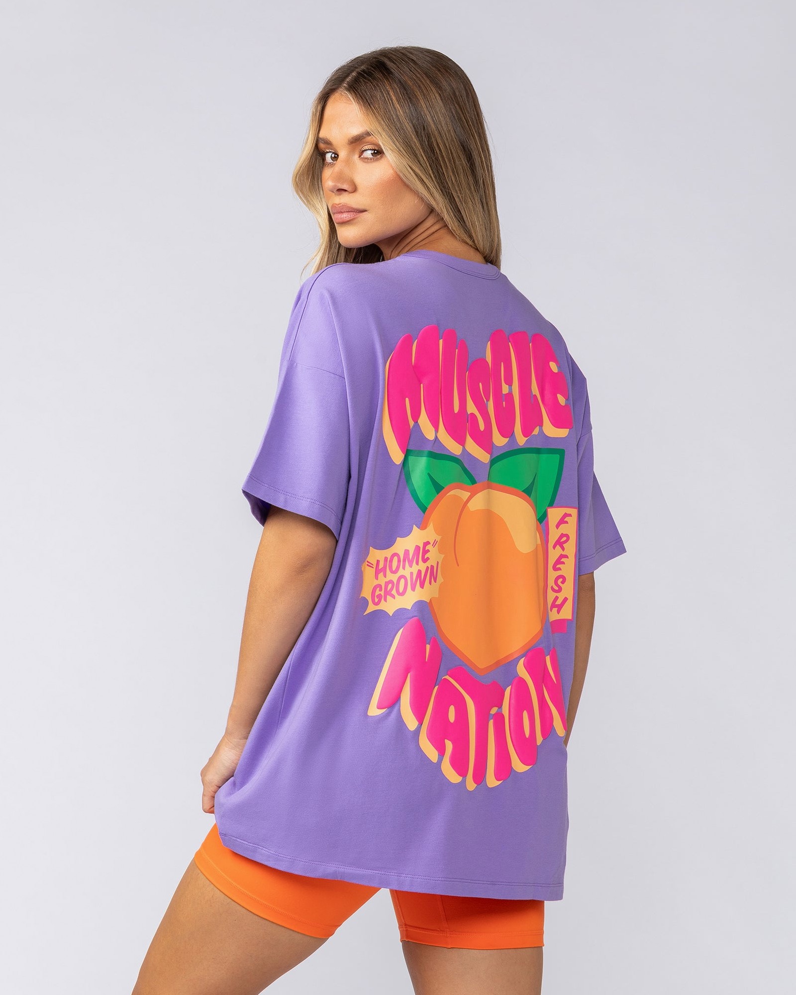 Peachy Oversized Tee - Orchid