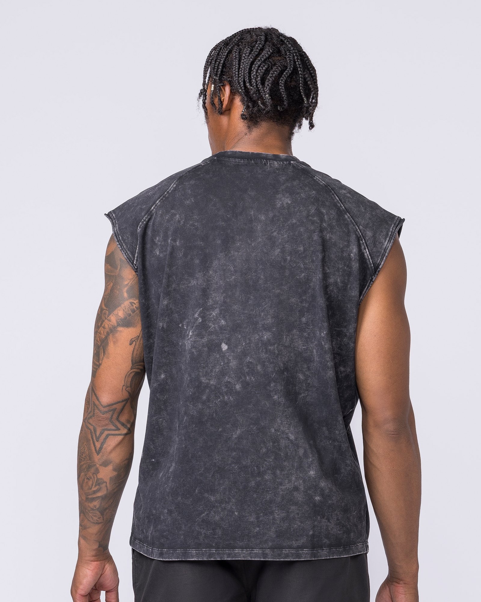 Full Throttle Vintage Boxy Muscle Tank - Washed Black