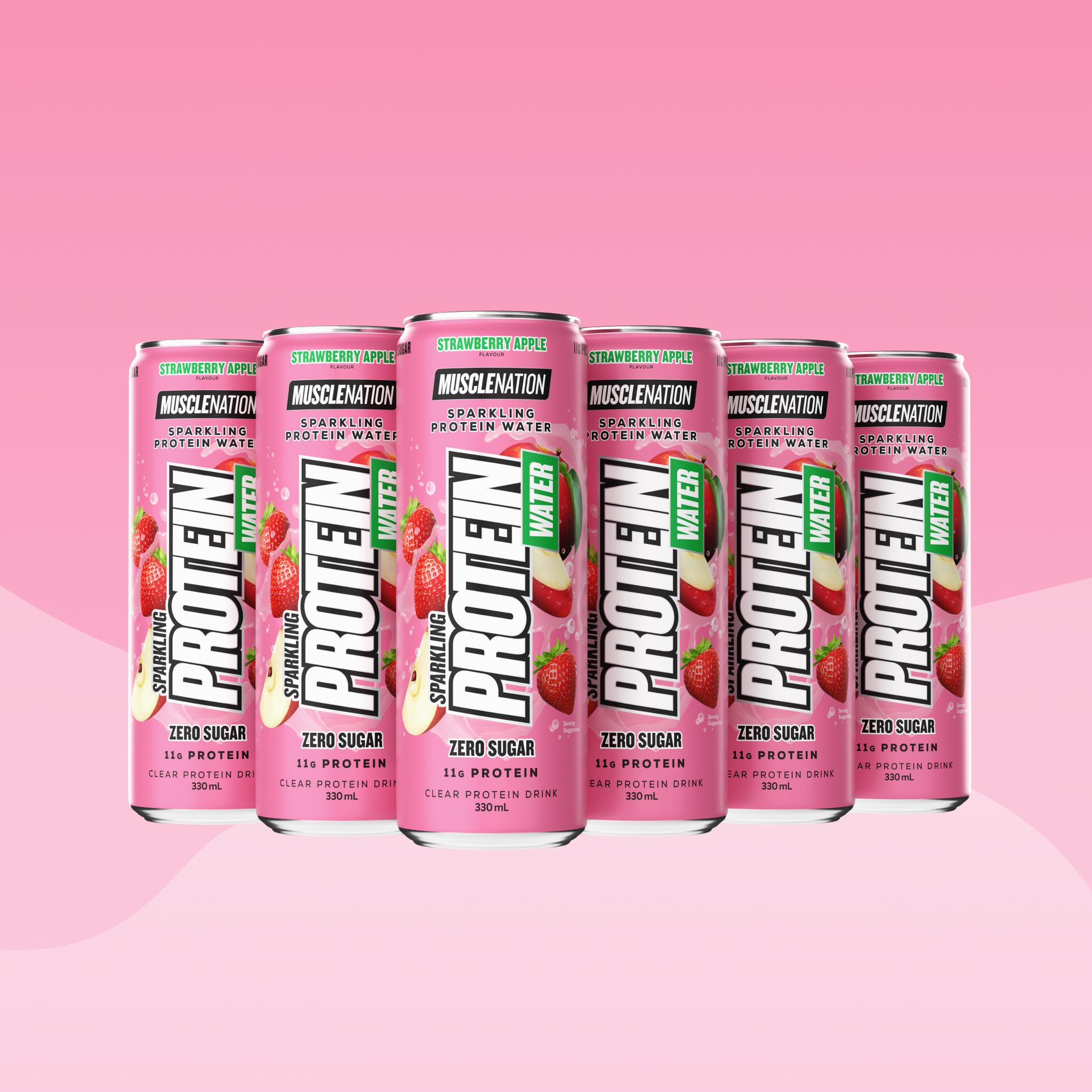 SPARKLING PROTEIN WATER Zero Sugar - Strawberry Apple 330ml (12 Pack)