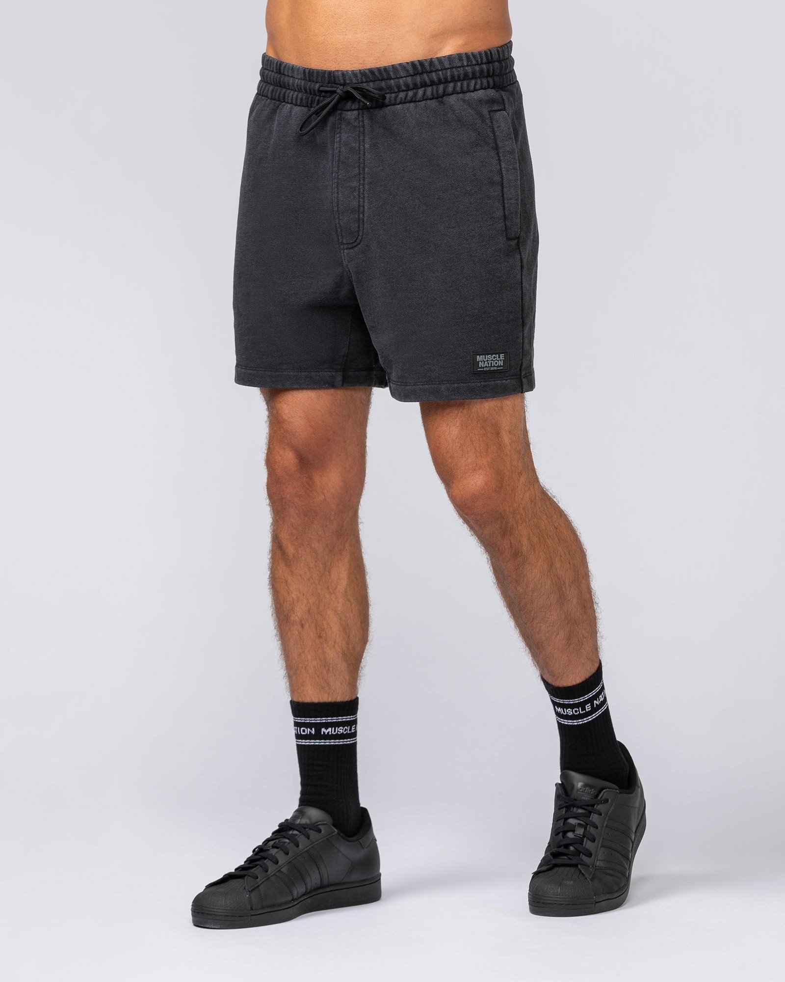 Loopback 5" Sweat Shorts - Washed Black