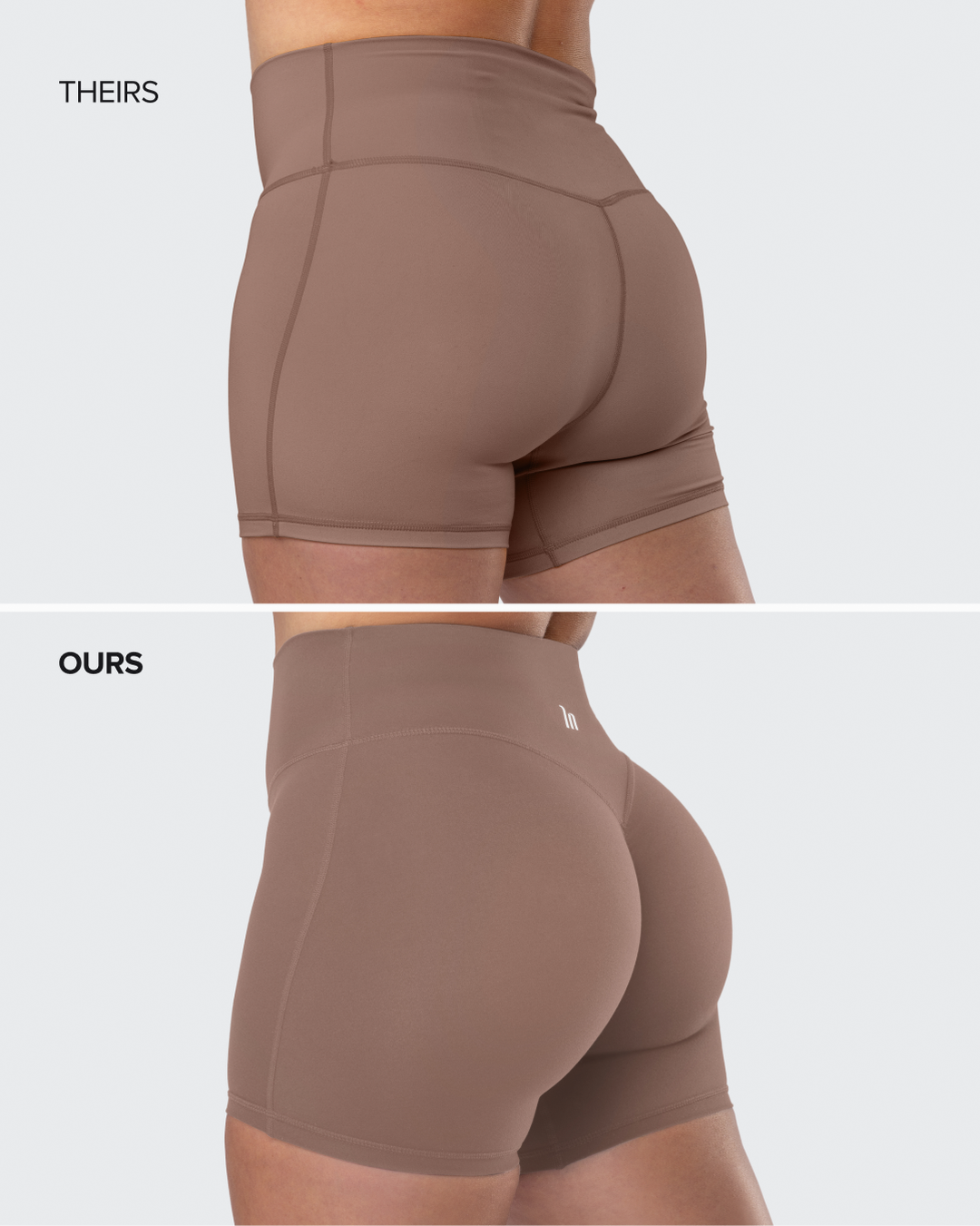Aura Peachy Invisible Scrunch Midway Shorts - Cookie