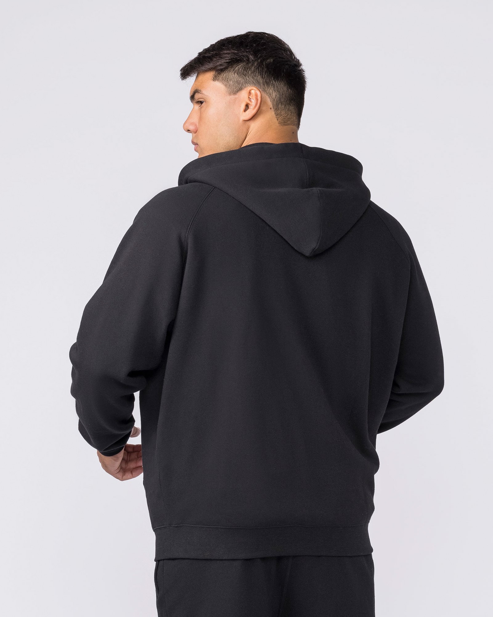 Essential Zip Hoodie - Black