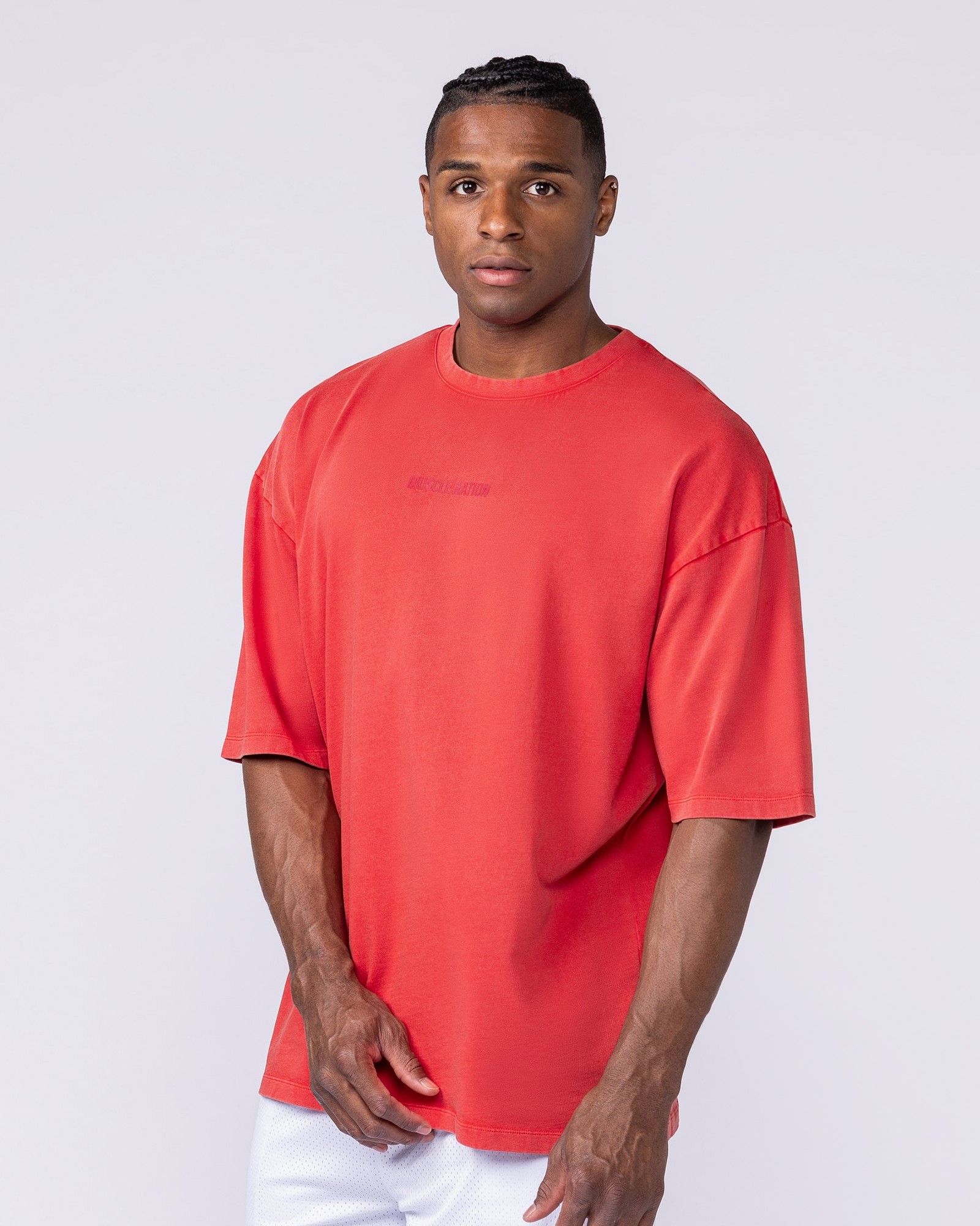 Worldwide Oversized Vintage Tee - Washed Red