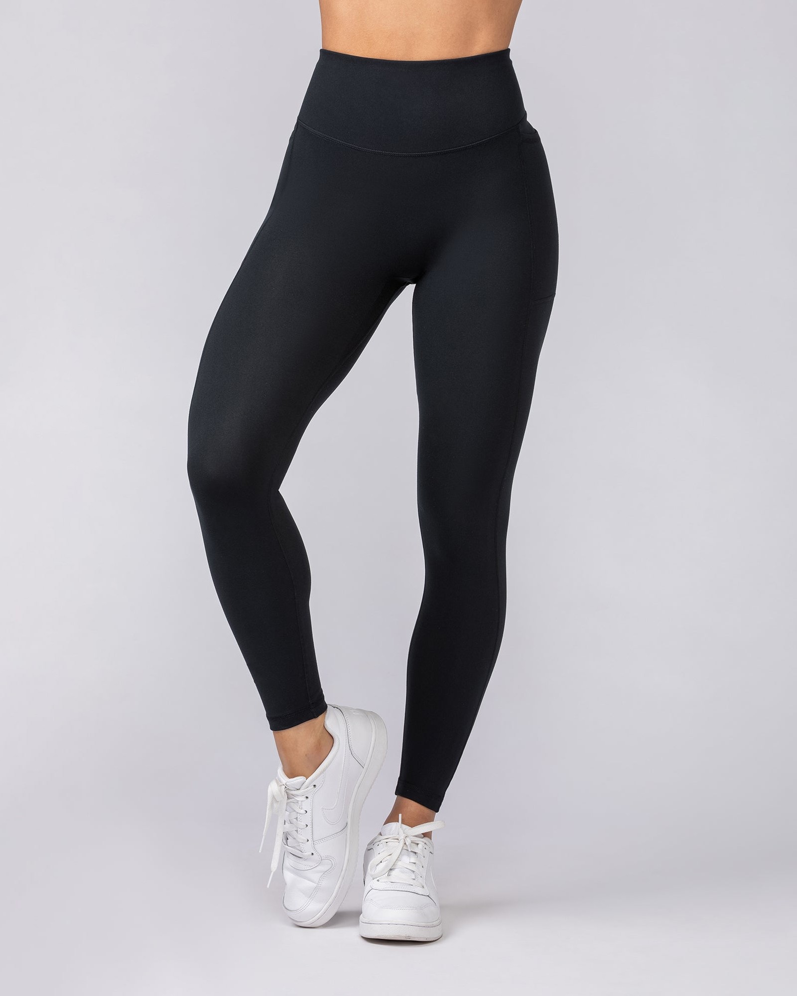 Everyday Pocket Ankle Length Leggings - Black