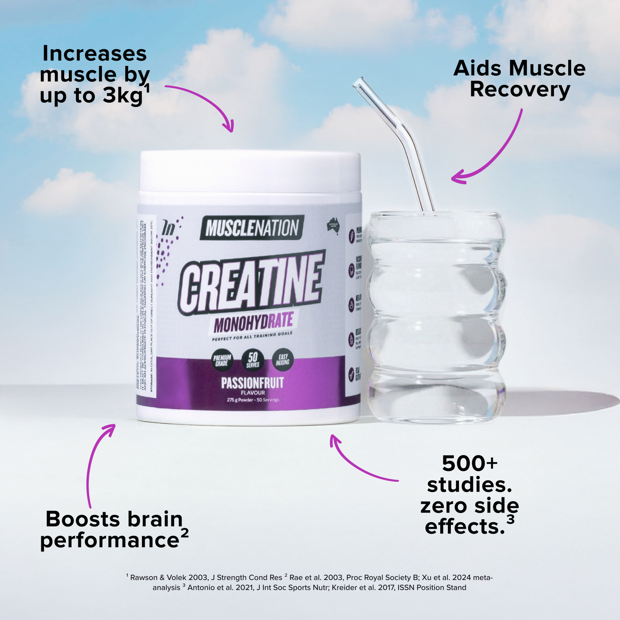 CREATINE MONOHYDRATE - Passionfruit - 50 serves