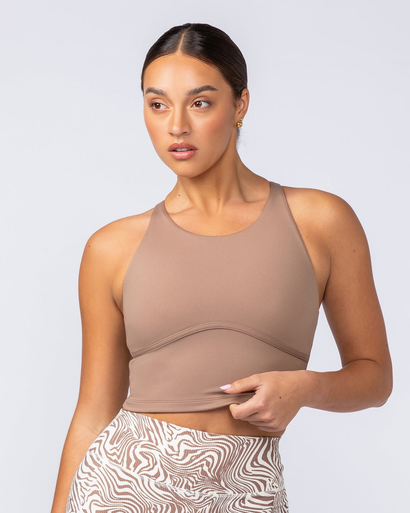 Limitless Cropped Active Tank - Cinnamon