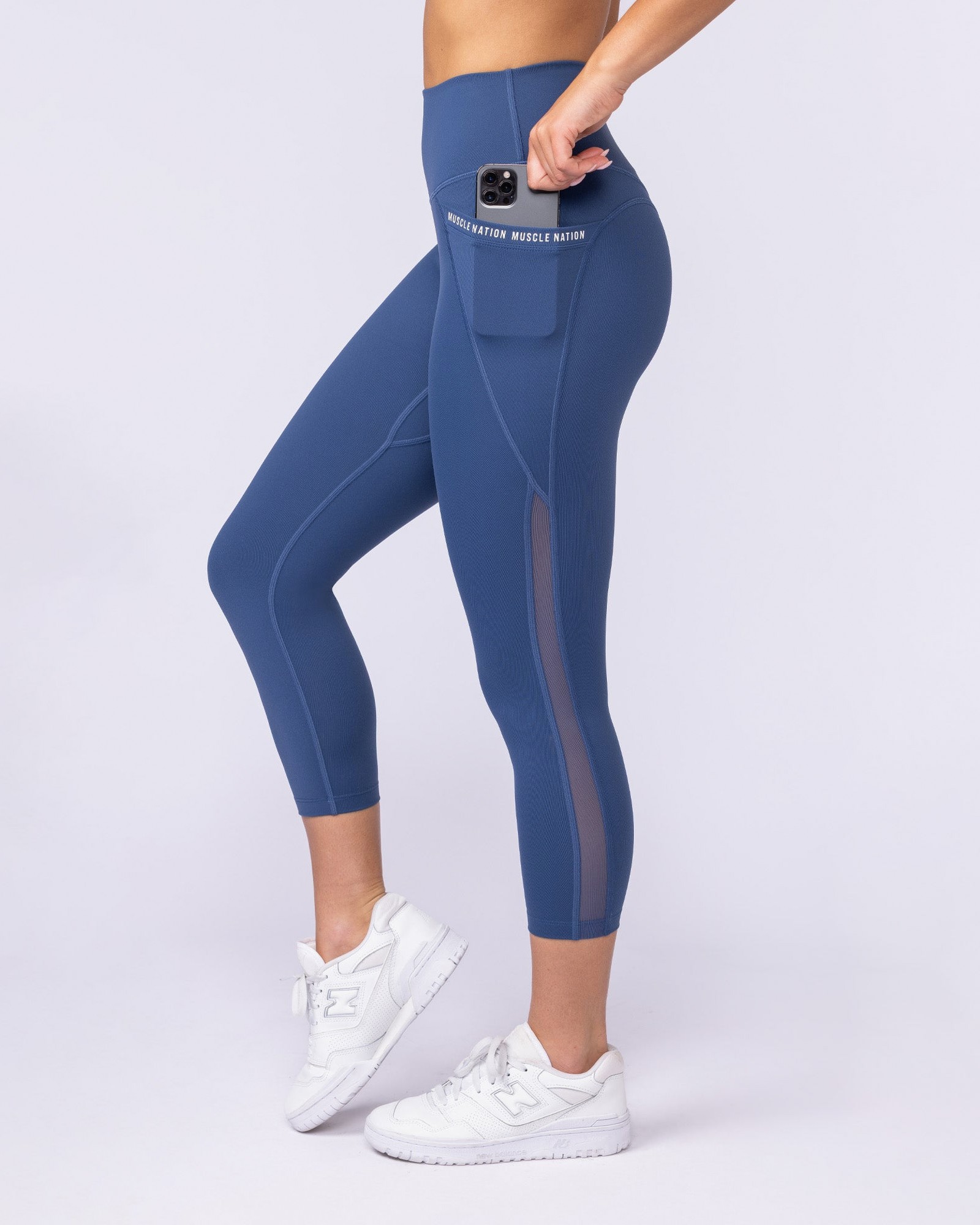 Illusion Signature Pocket 7/8 Leggings - Atlantis