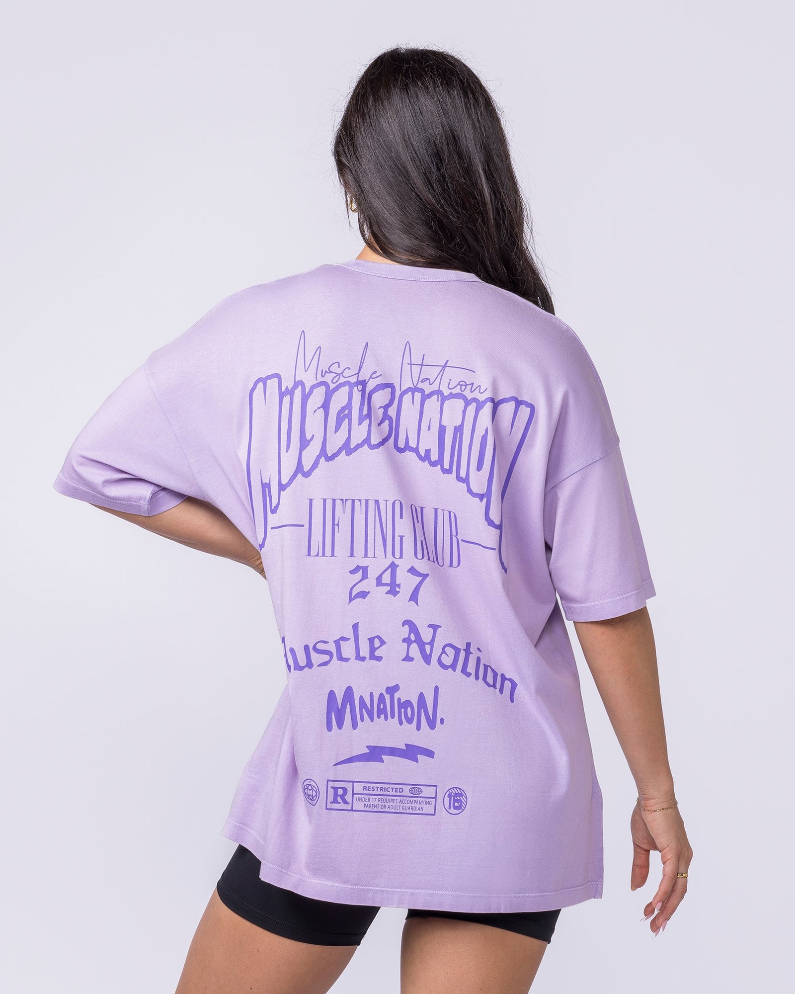 Rated R Oversized Vintage Tee - Washed Lavender