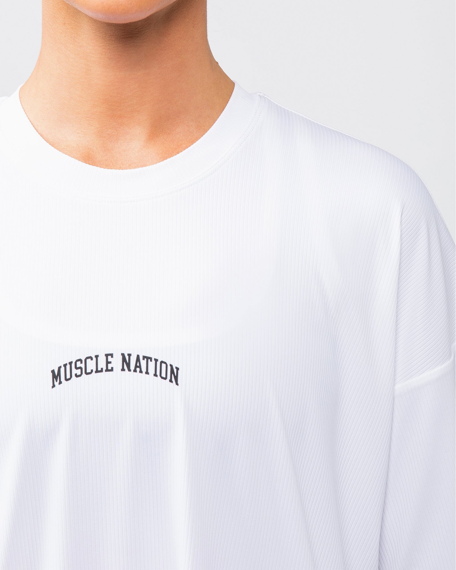 Relaxed Rib Training Tee - White