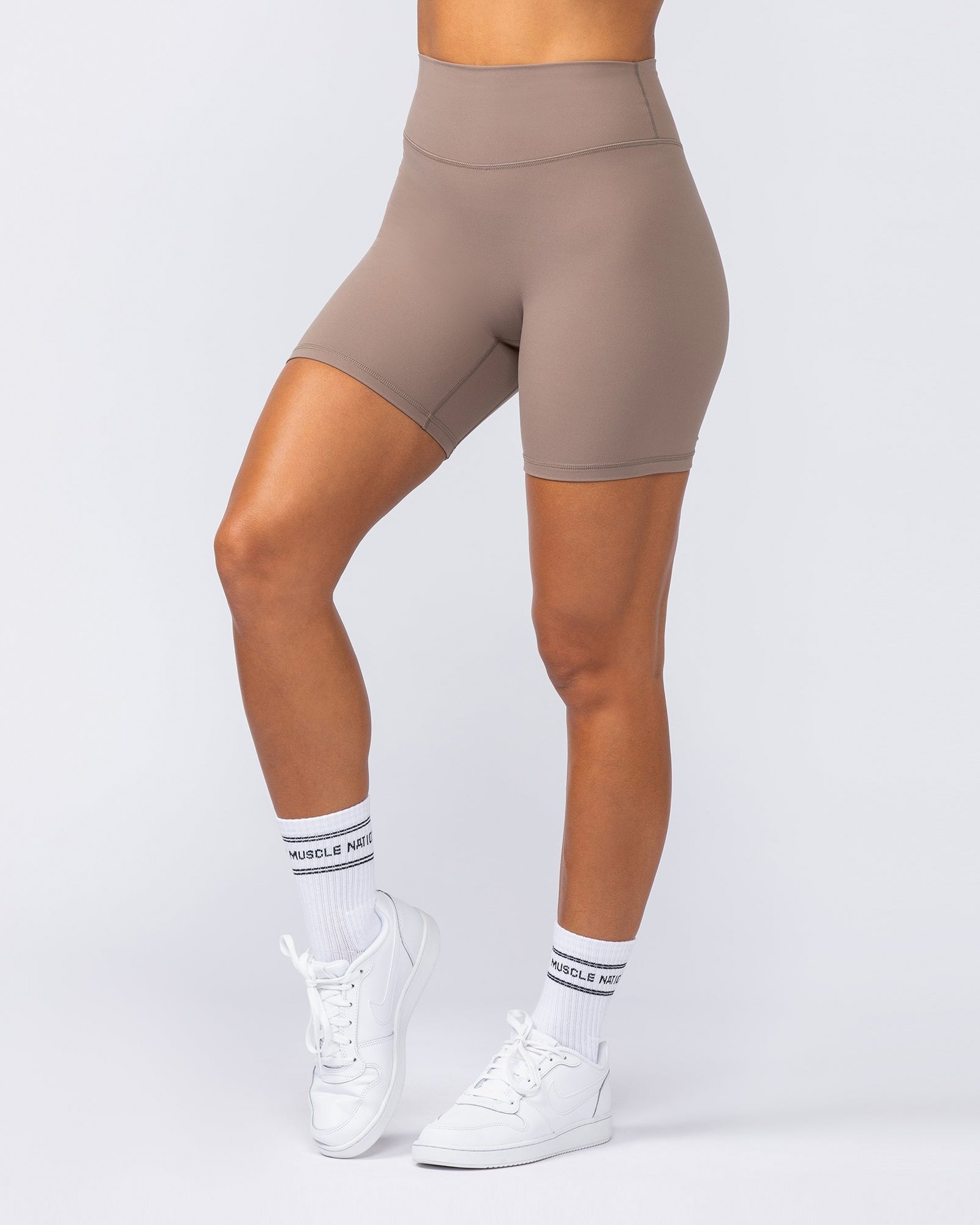 Liberty High Rise Bike Shorts - Mushroom