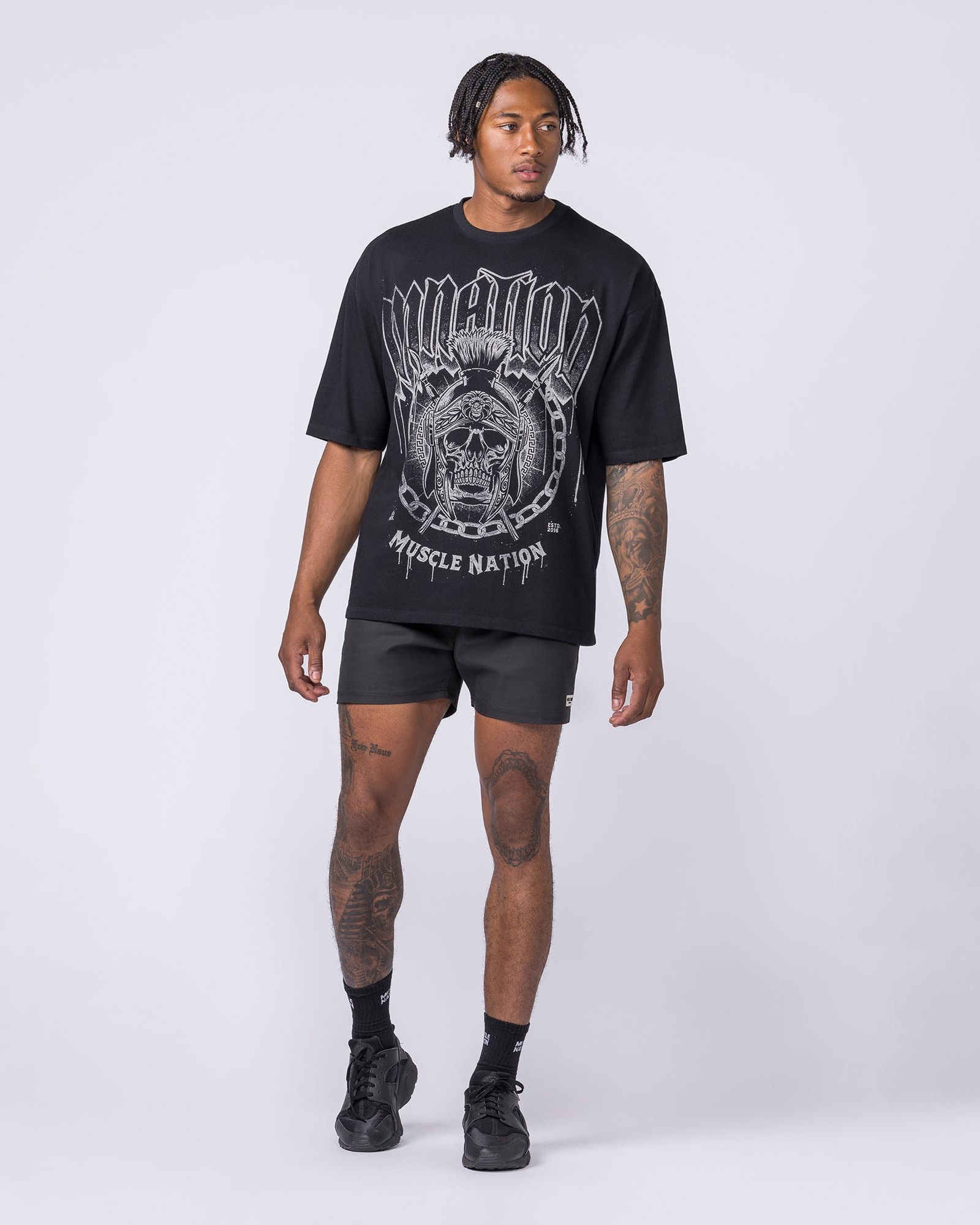 Spartan Oversized Tee - Black