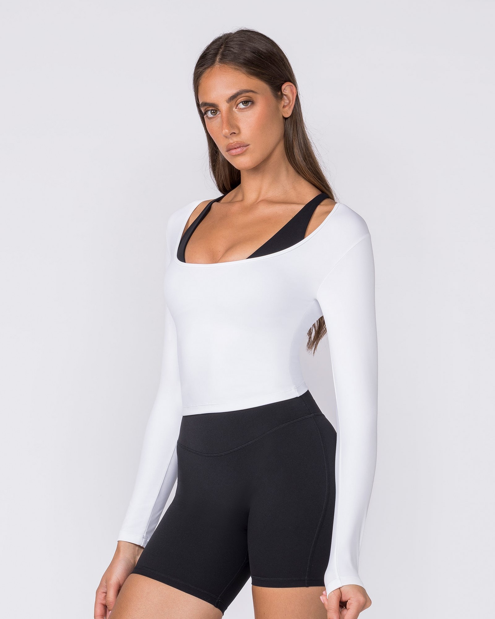 Base Long Sleeve Top - White