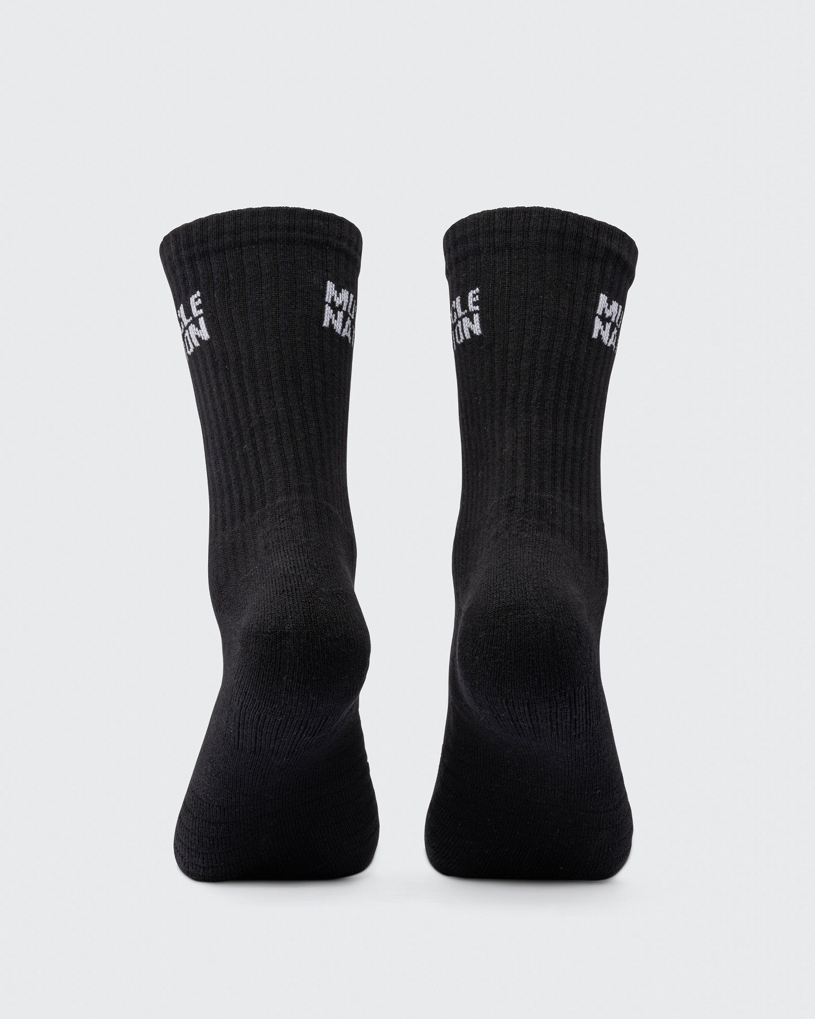 Mens Essential Crew Socks (2x Pack) - Black