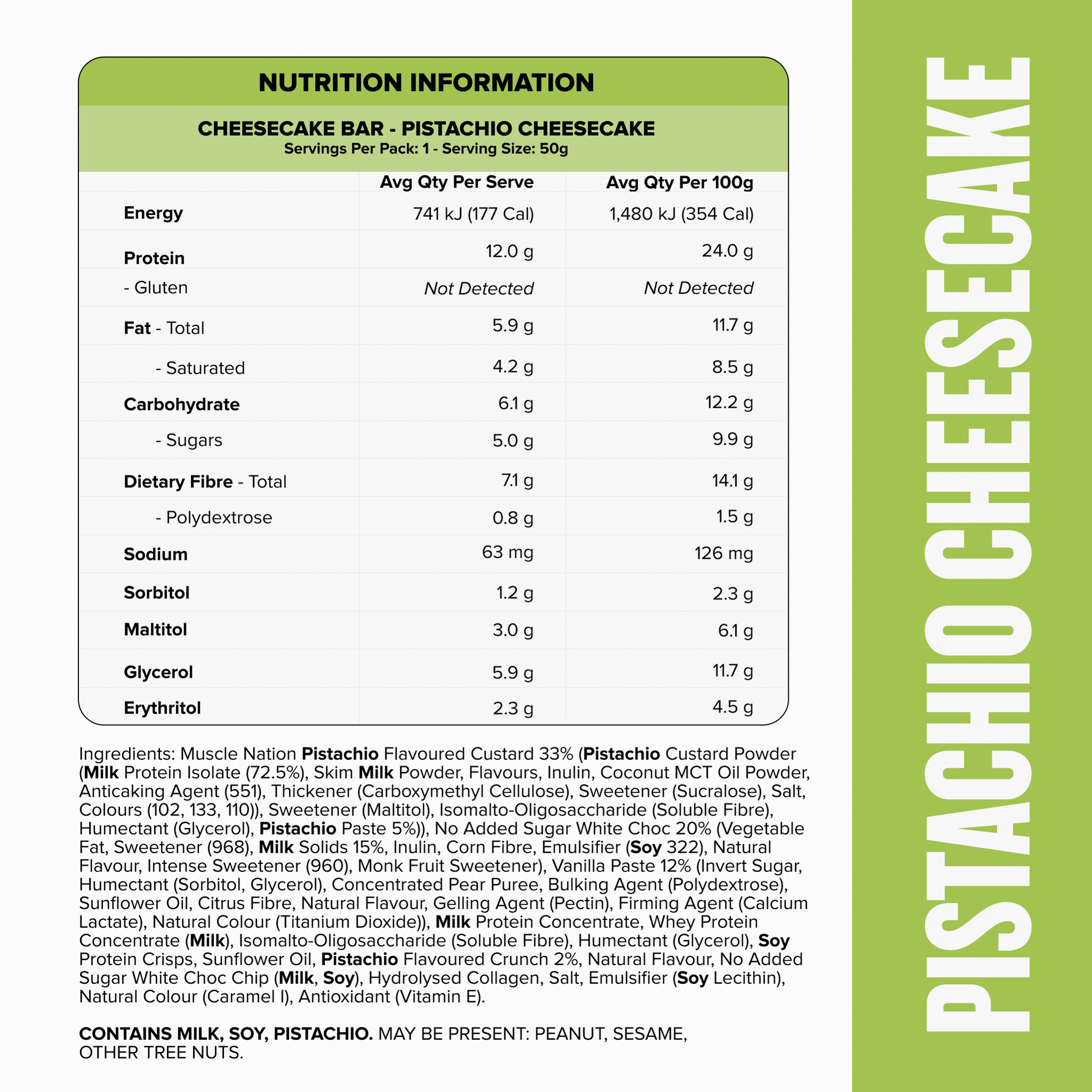 MN x PISTACHIO PAPI Protein Bar - Pistachio Cheesecake - Box of 12