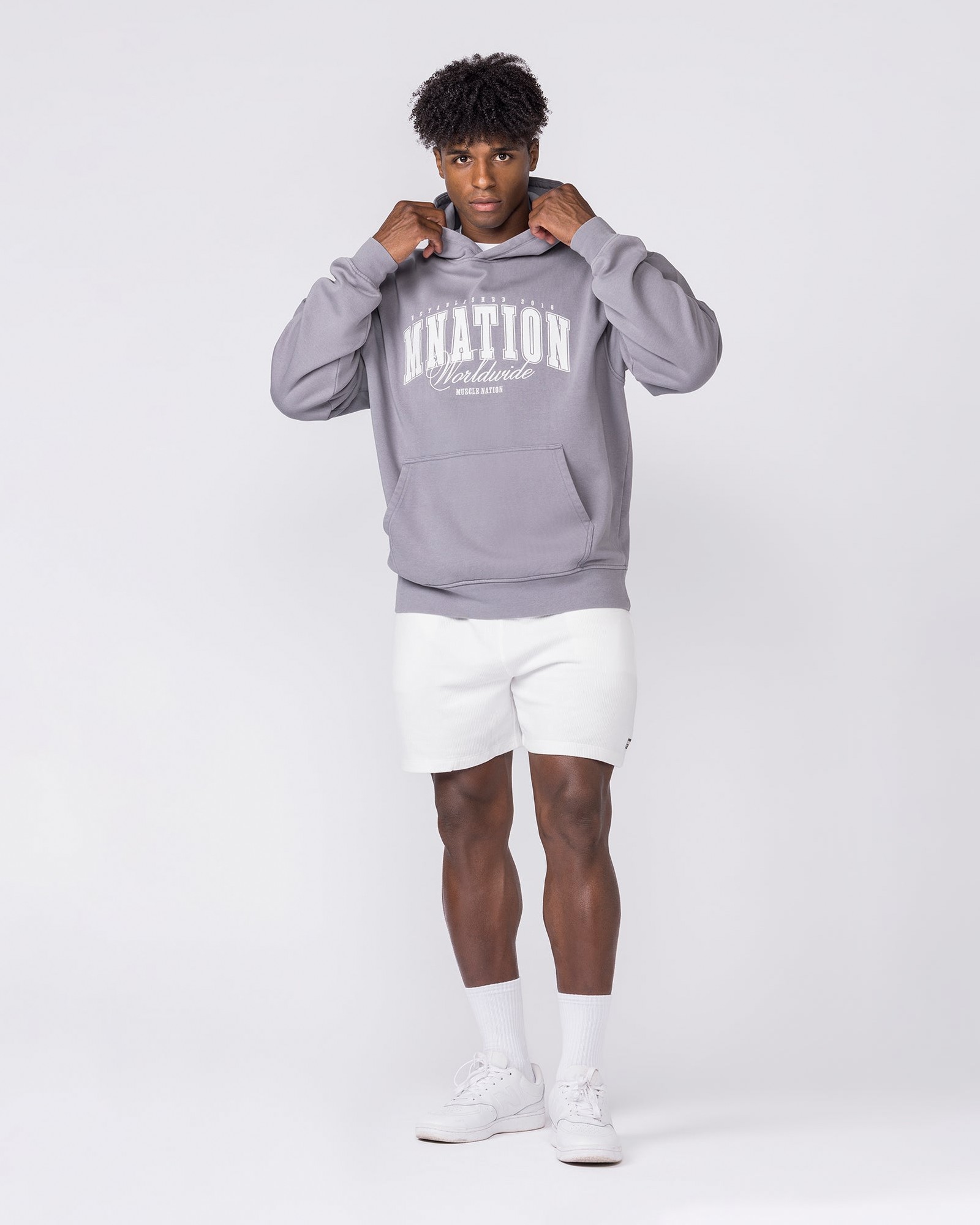 Worldclass Oversized Hoodie - Washed Cement