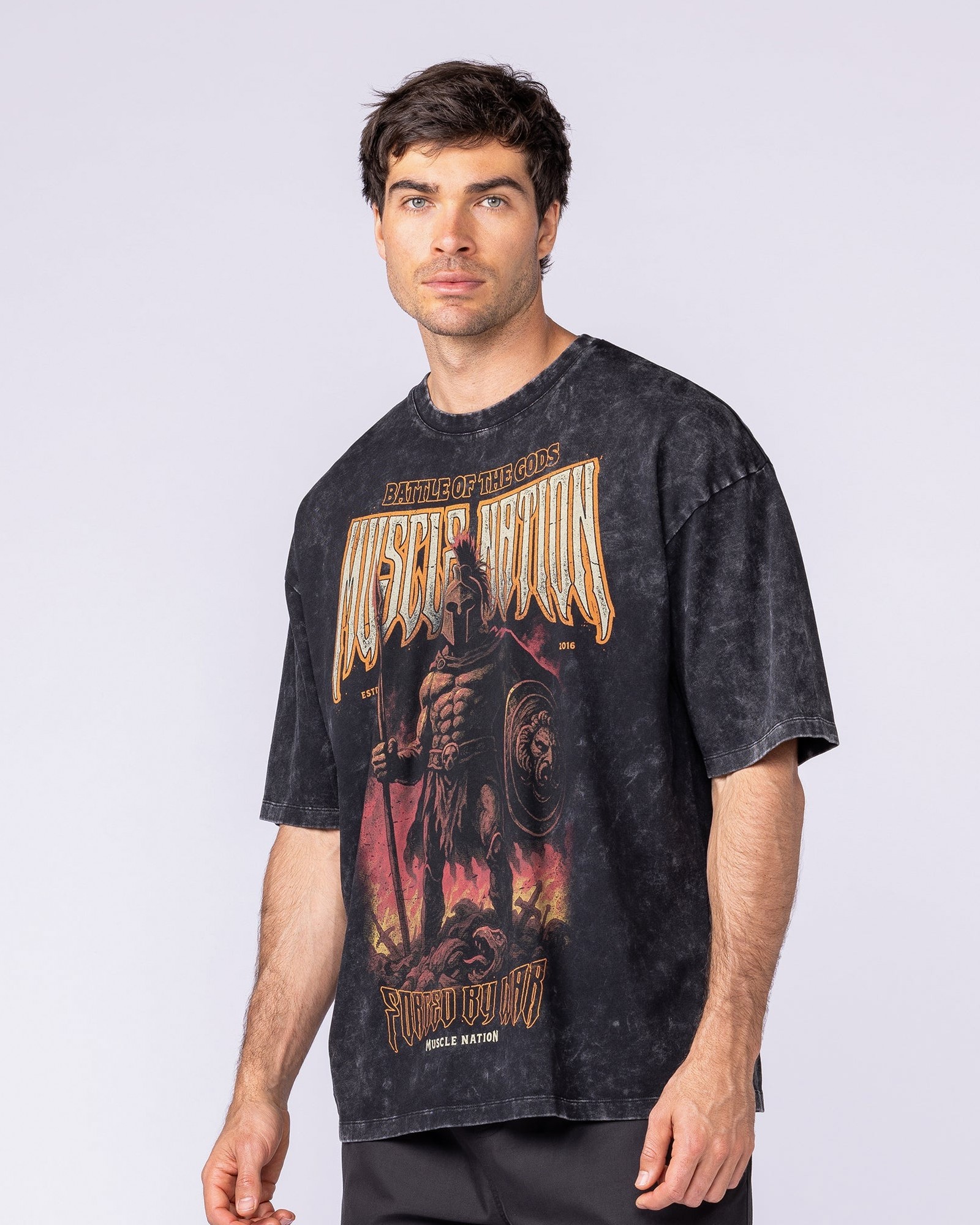Immortal Oversized Vintage Tee - Washed Black