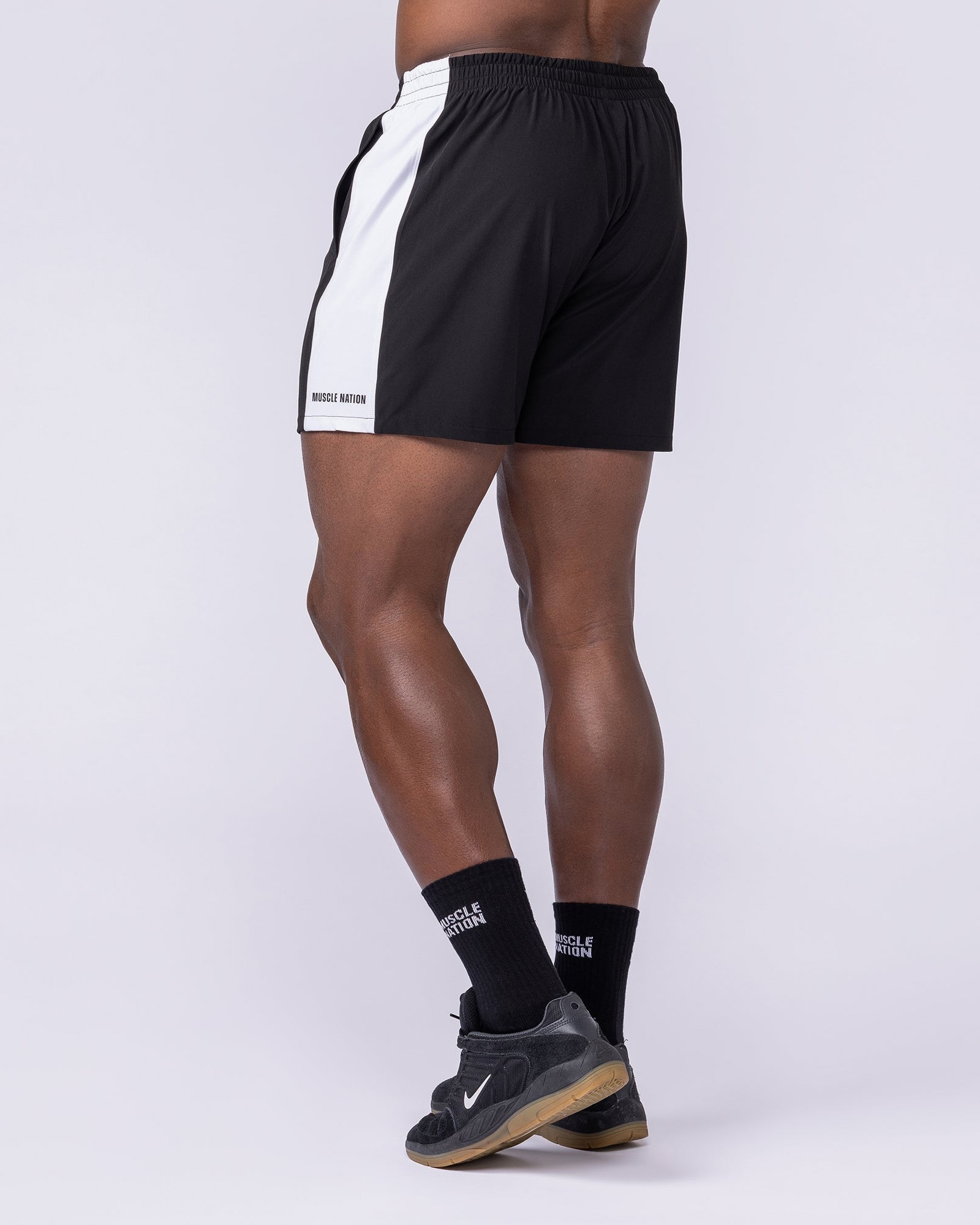 Panelled Function 4" Shorts - Black