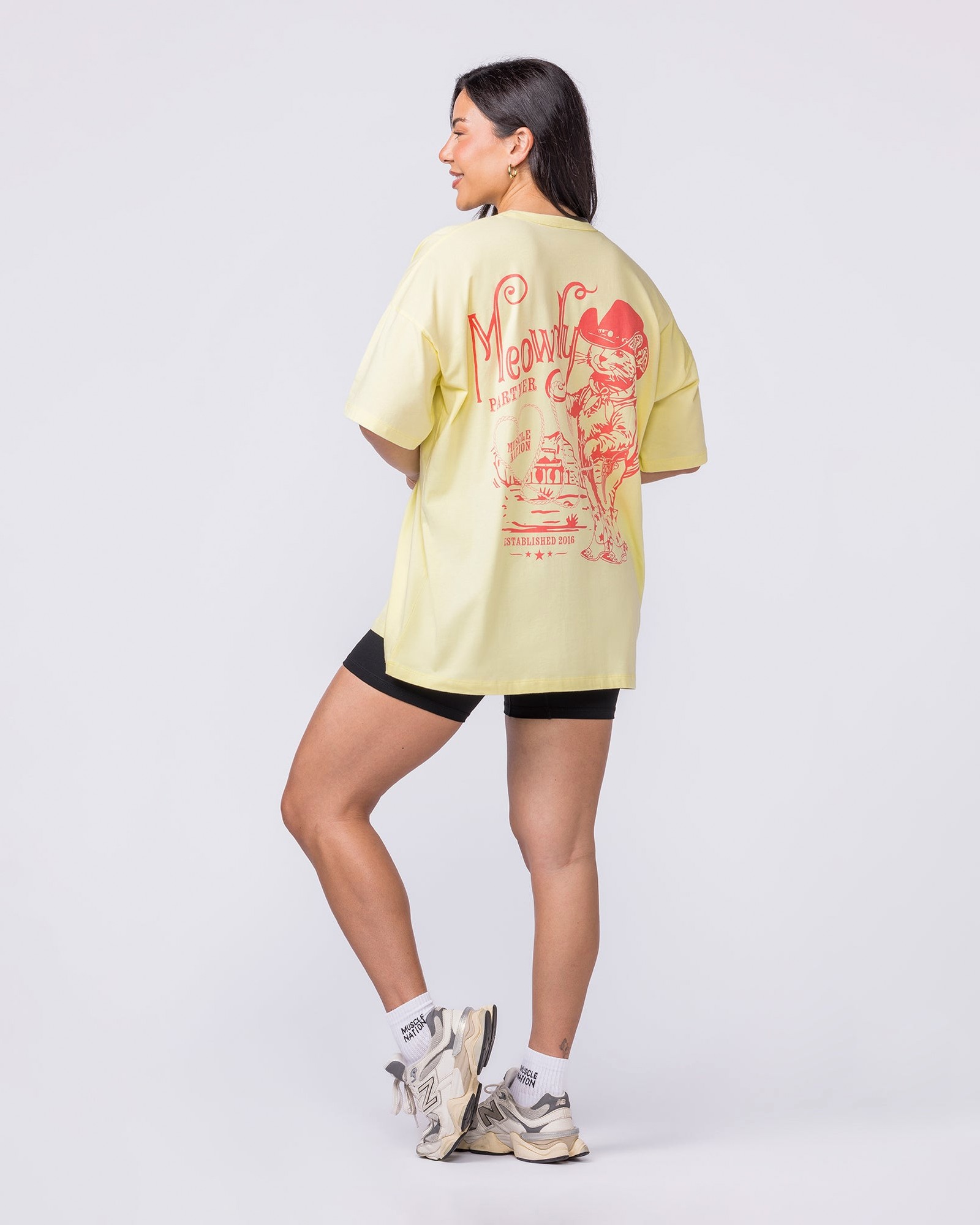 Meowdy Partner Oversized Tee - Limoncello