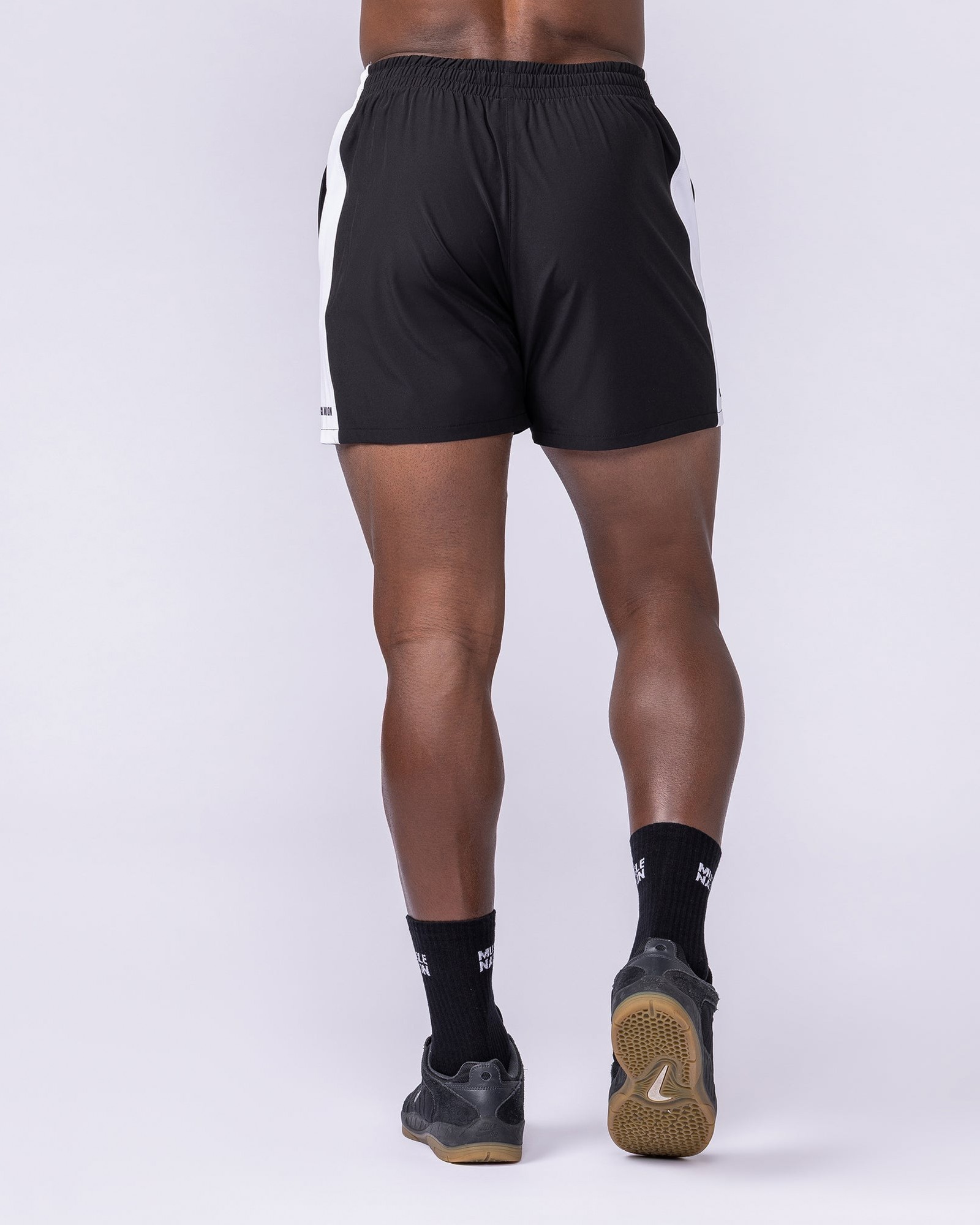 Panelled Function 4" Shorts - Black