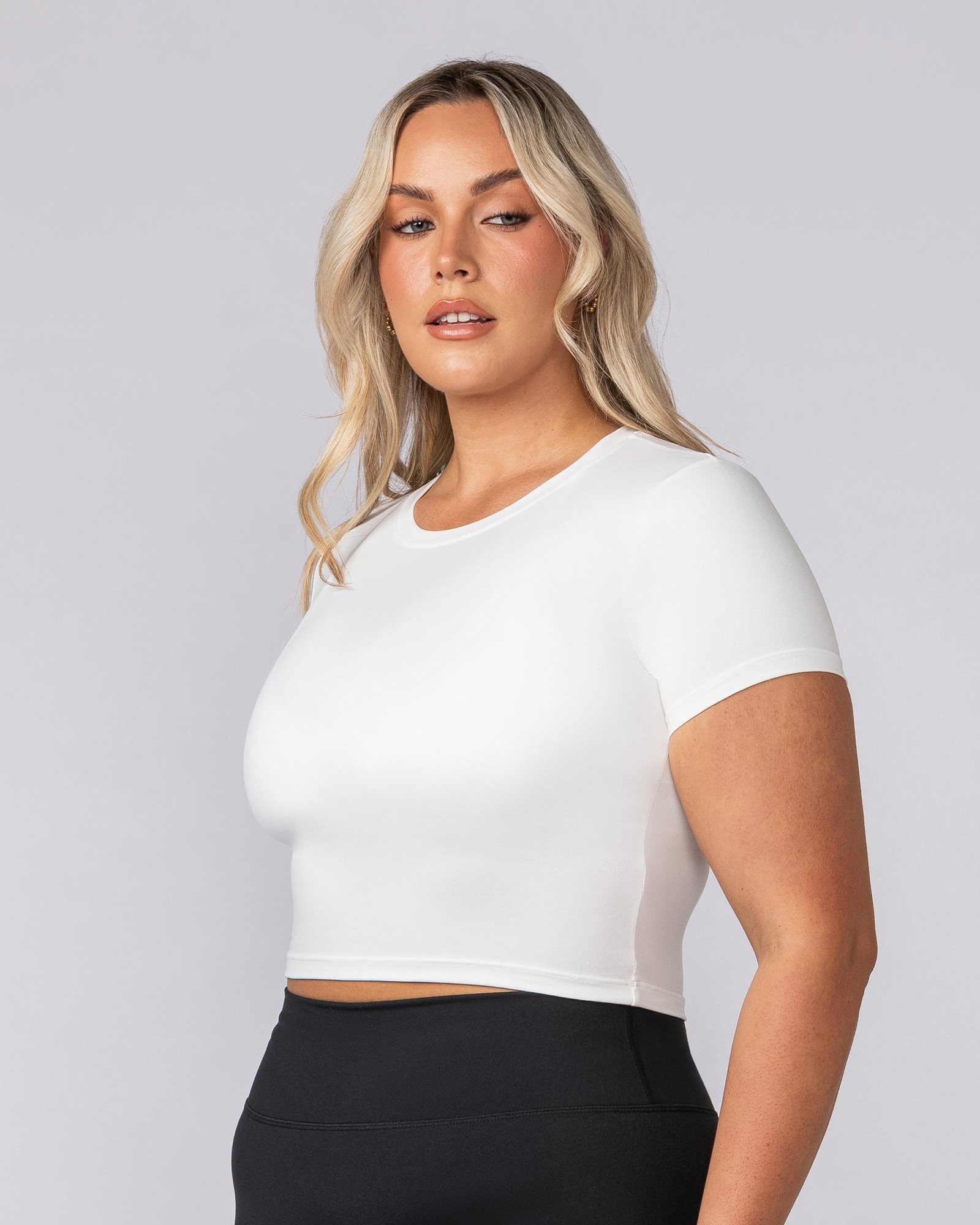 Essential Cropped Tee - Milk