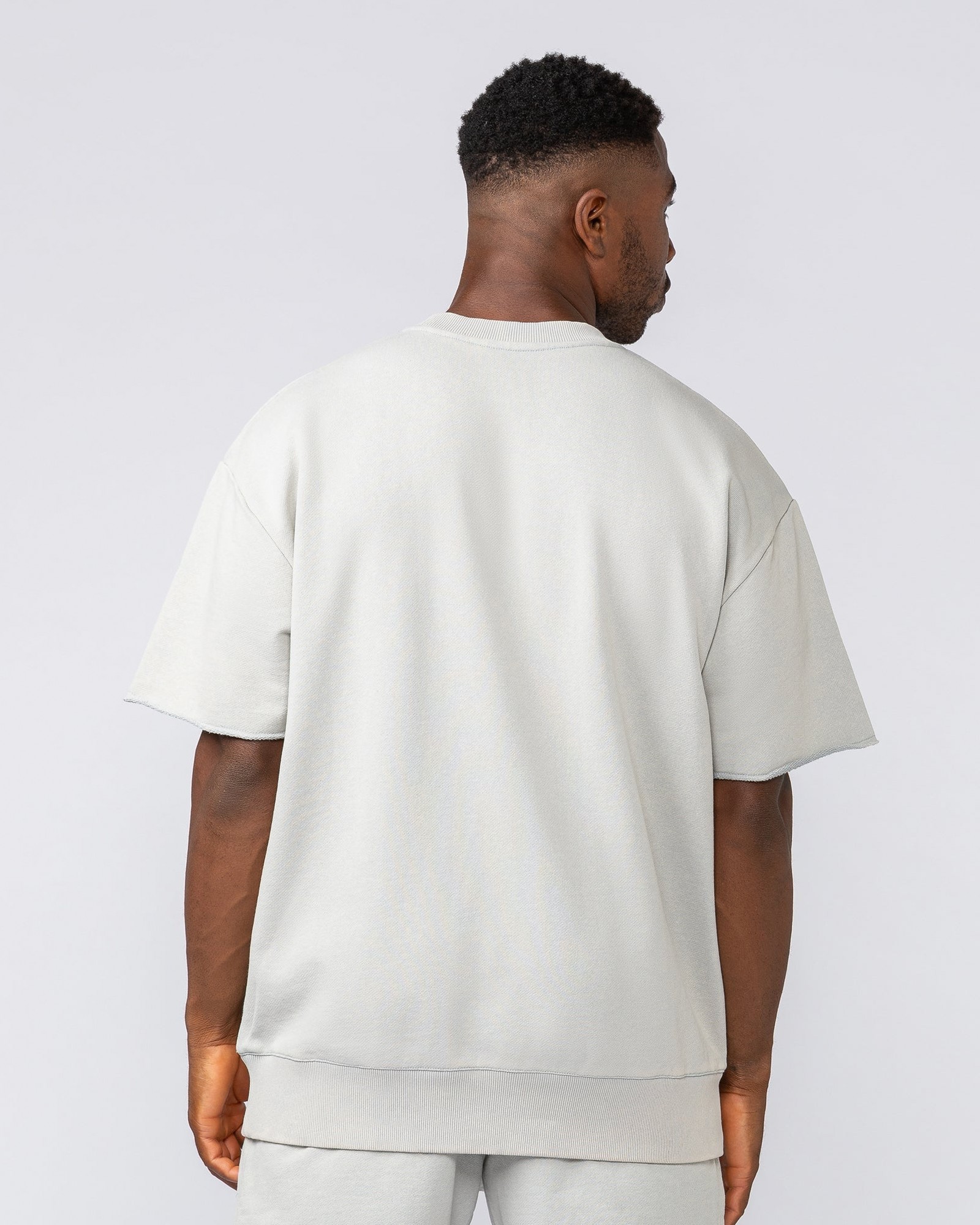 Heritage Loopback Oversized Tee - Washed Light Grey