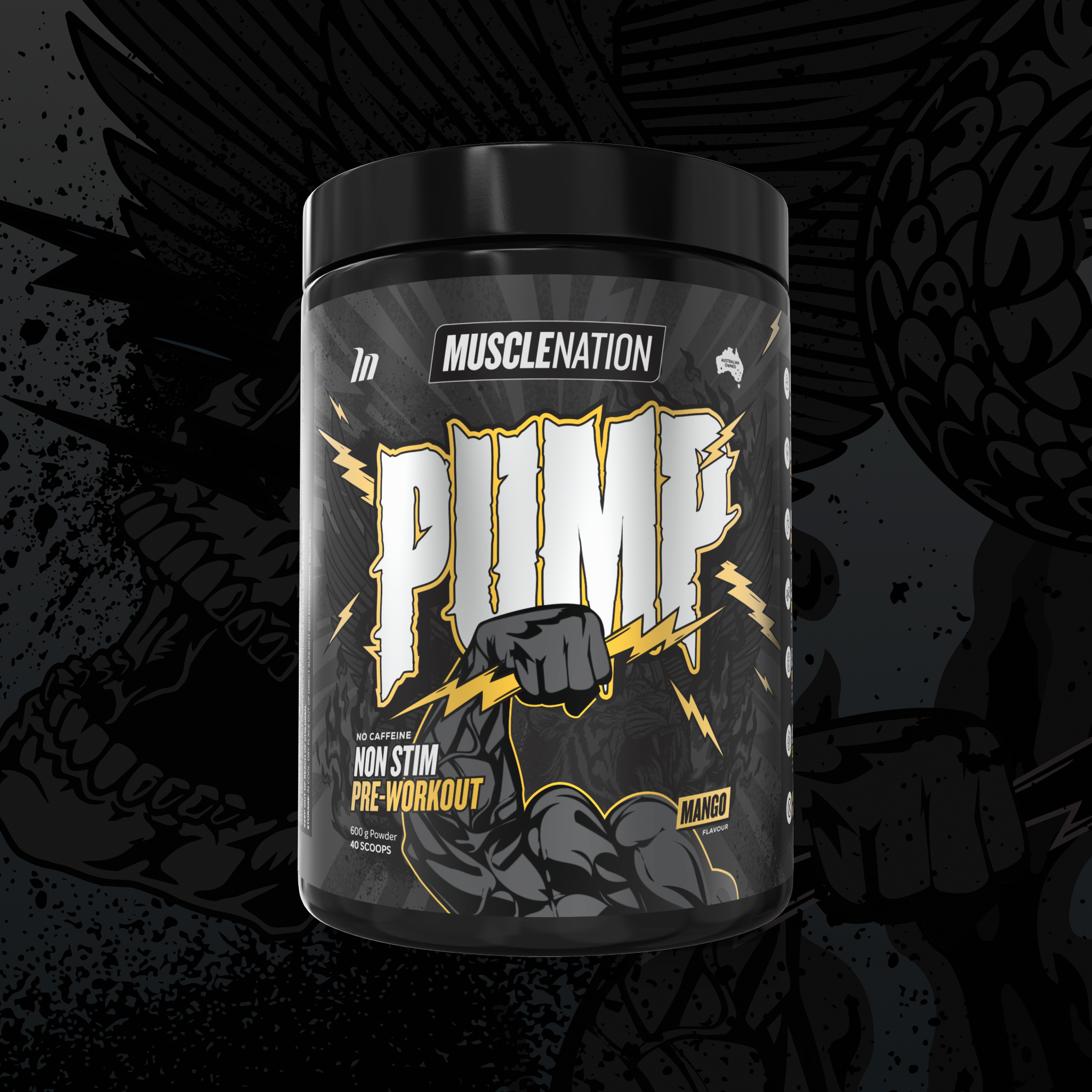 PUMP Pre-Workout Caffeine Free - Mango - 40 serves
