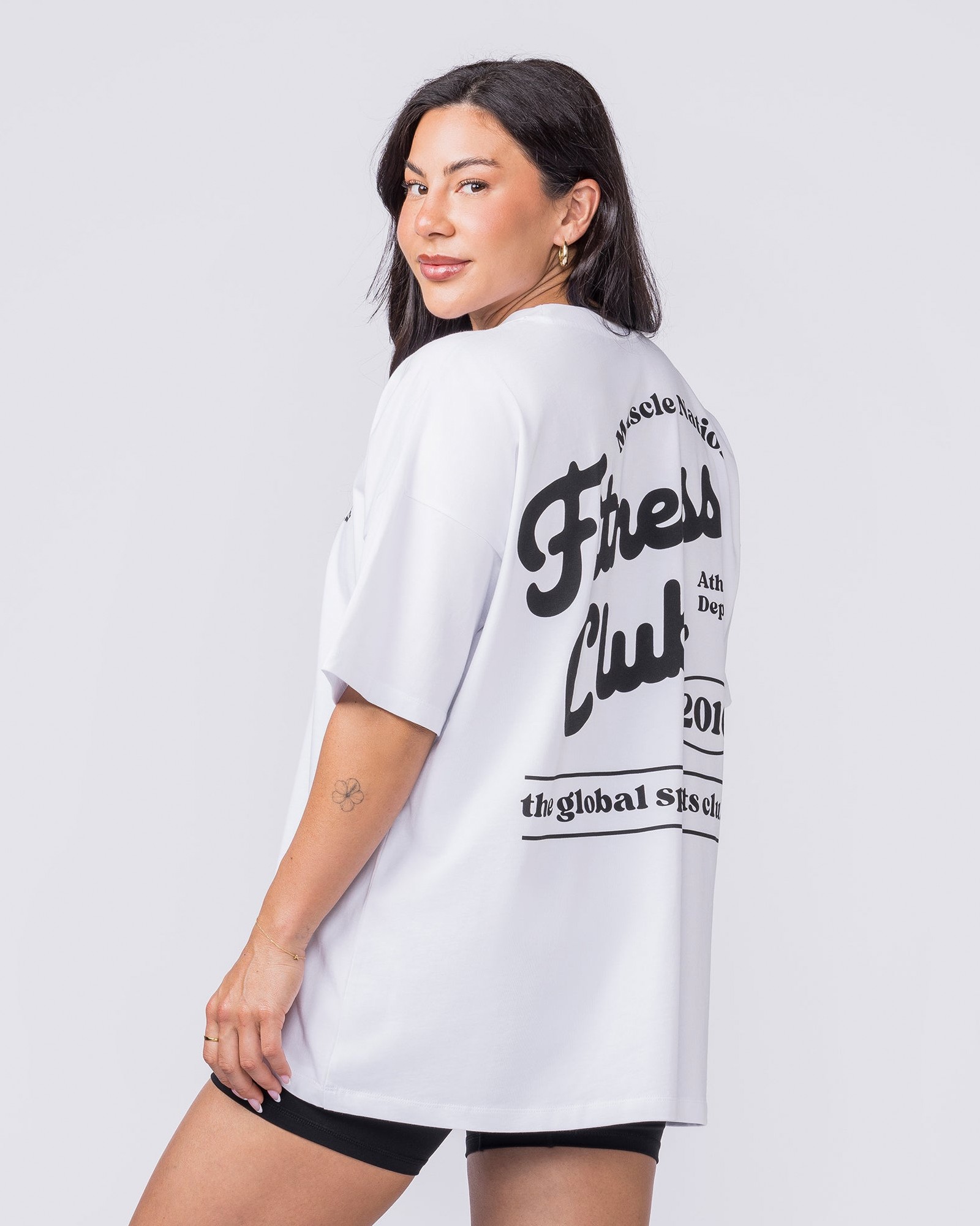 Fizz Oversized Tee - White
