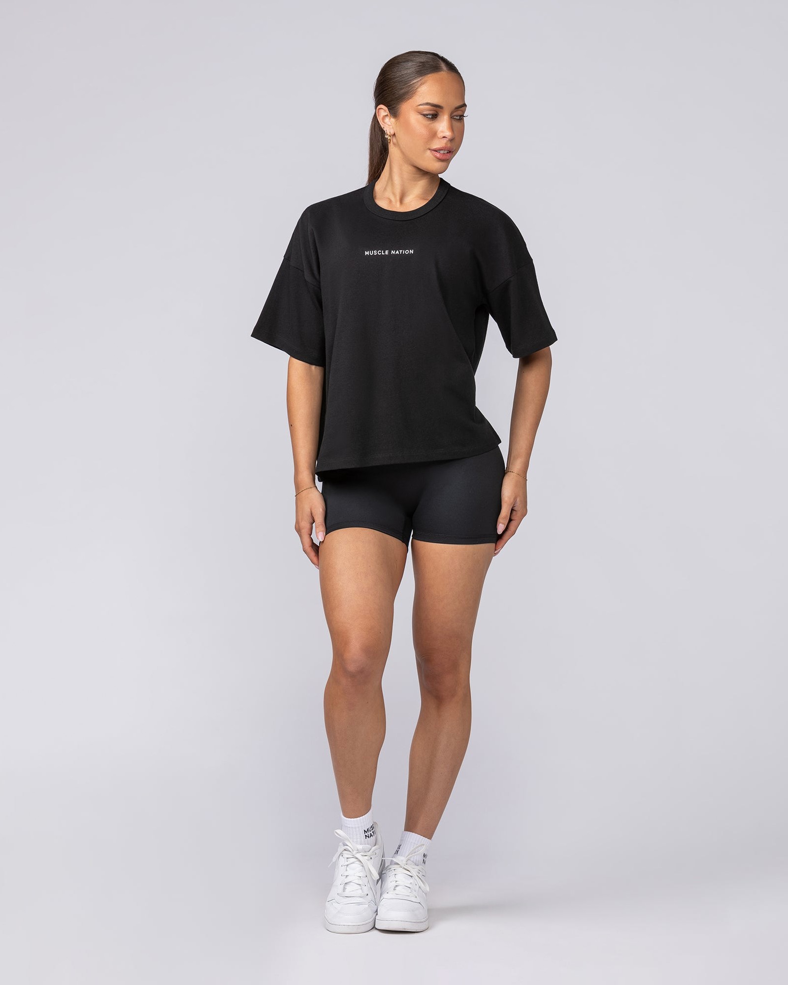 Boxy Fit Tee - Black