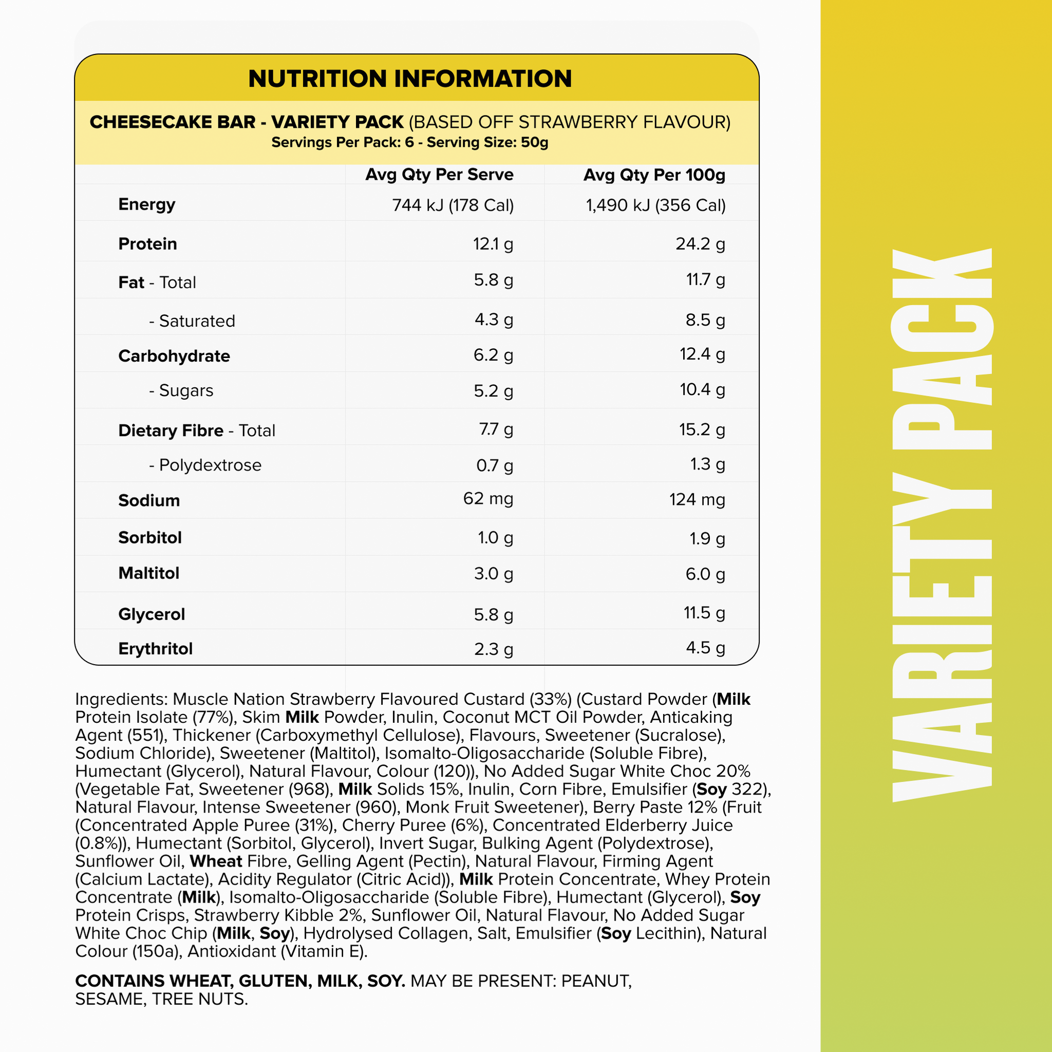 CHEESECAKE Protein Bar - CHEESECAKE Variety Pack - 6 Bars