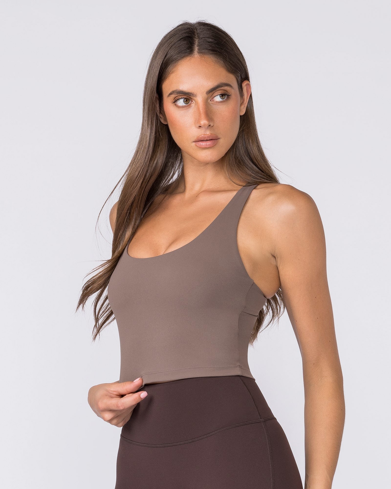 Racer Bra Tank - Taupe