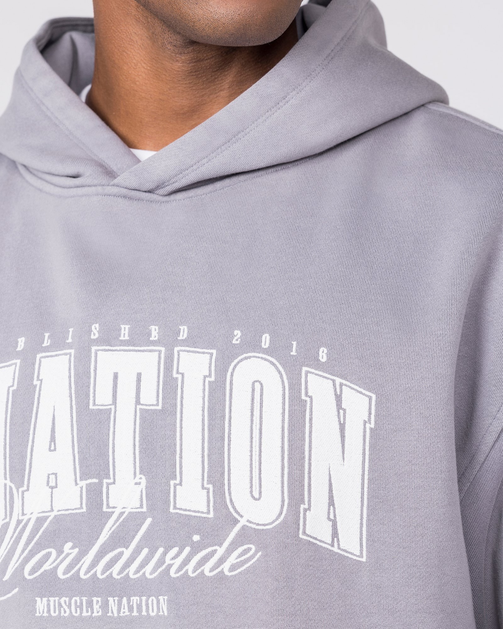 Worldclass Oversized Hoodie - Washed Cement
